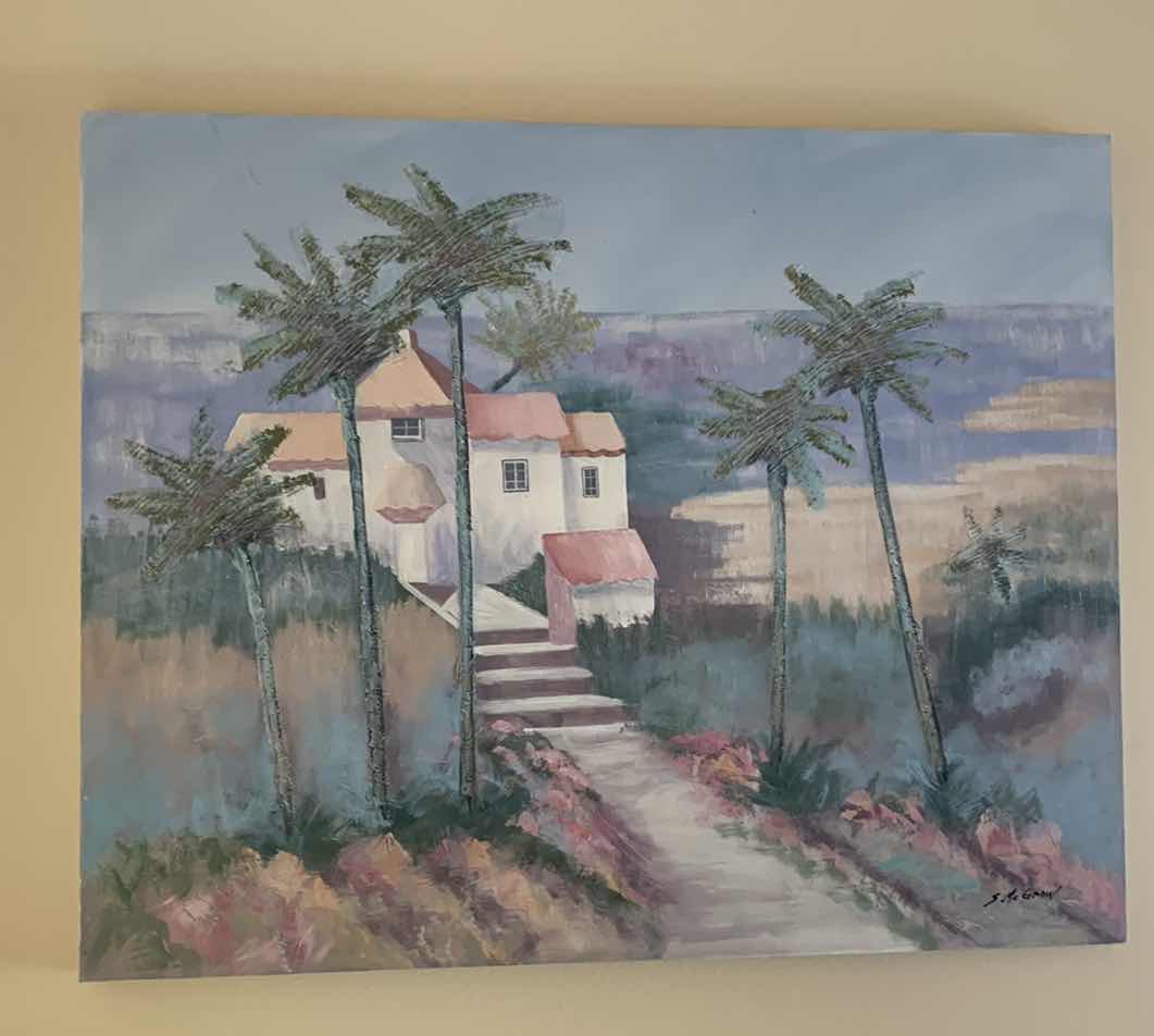 Photo 1 of BEACH HOUSE INSPIRED SIGNED OIL PAINTING 50” X 40”