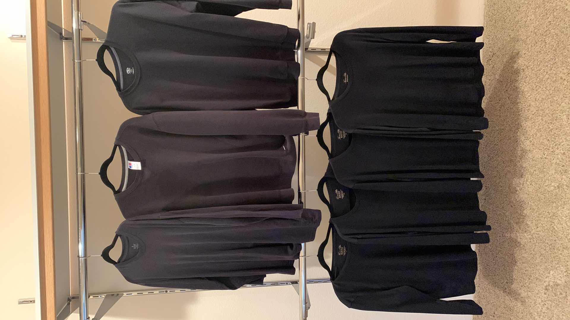 Photo 1 of 7- MENS XL BLACK SHIRTS, FOUR ARE TASSO ELLA SUPIMA