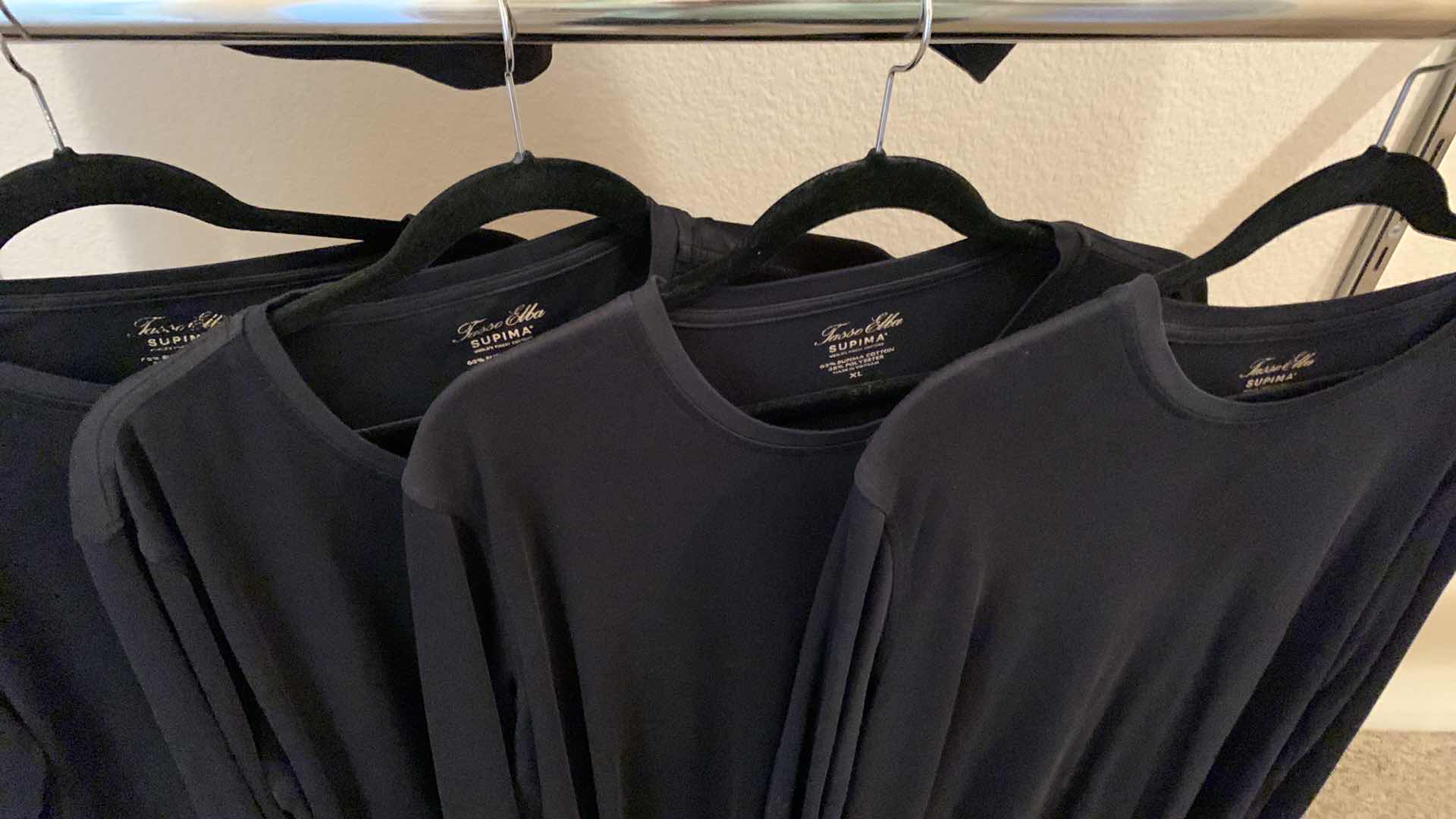 Photo 3 of 7- MENS XL BLACK SHIRTS, FOUR ARE TASSO ELLA SUPIMA