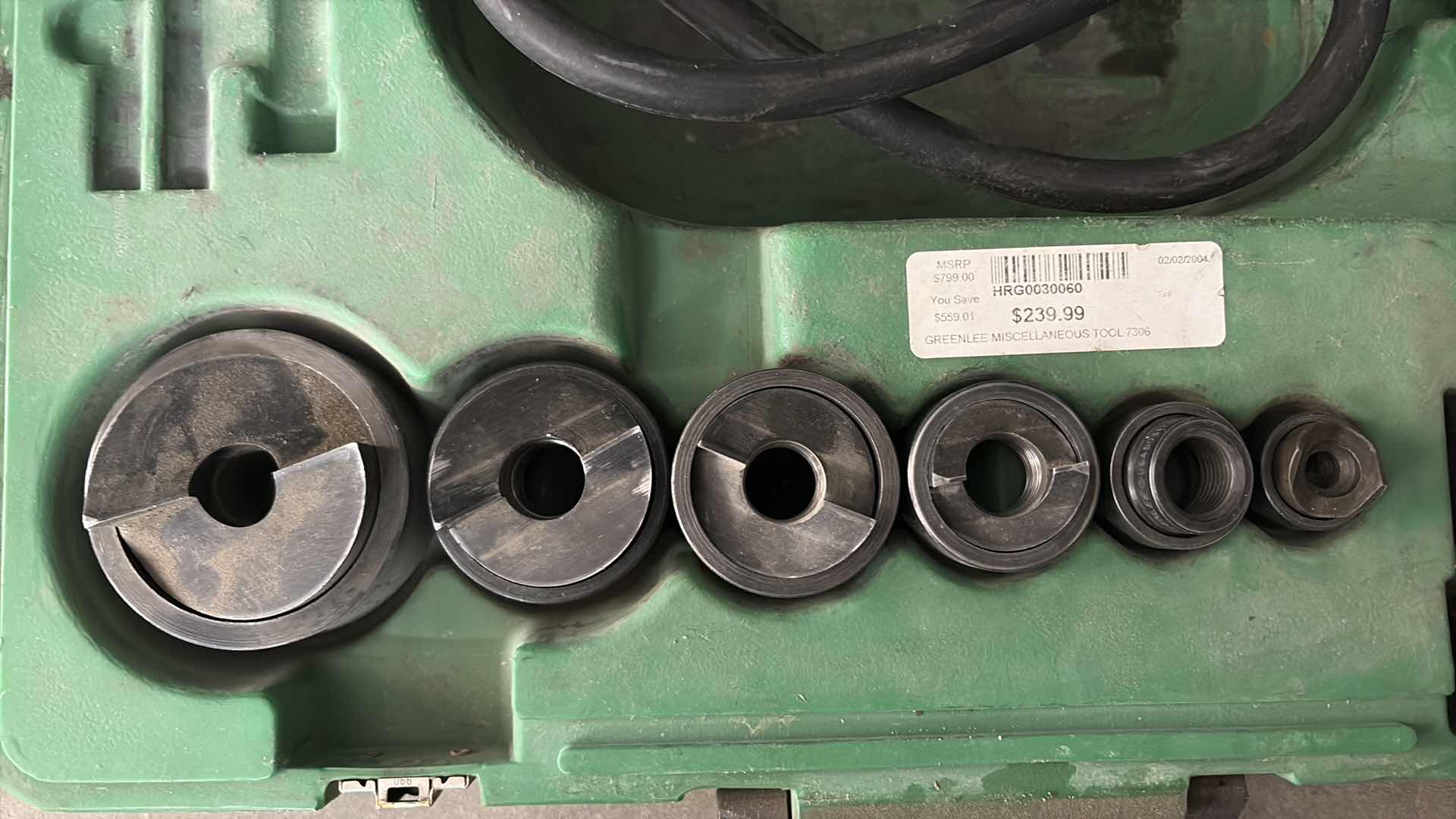 Photo 1 of $1,000 GREENLEE 767 HYDRAULIC KNOCKOUT PUNCH KIT