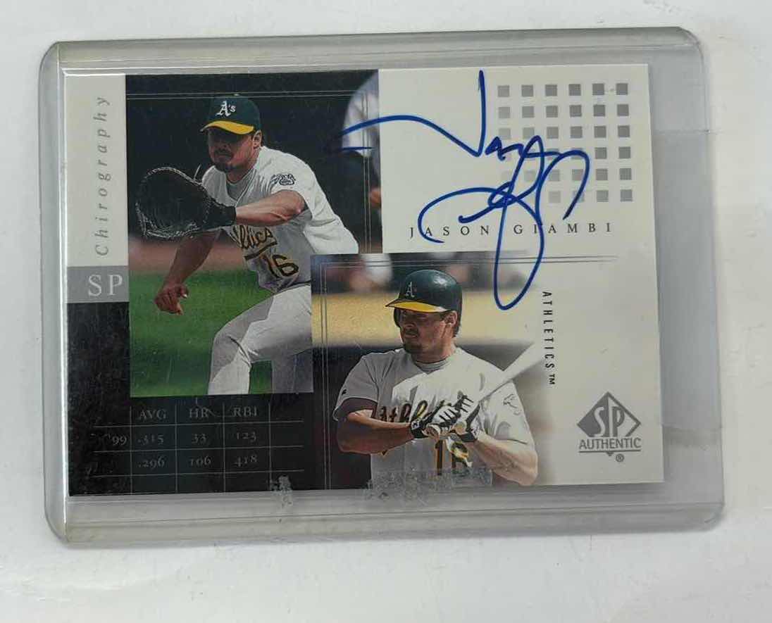 Photo 1 of 1998 JASON GIAMBI SP AUTOGRAPHED UPPER DECK 2000 CHIROGRAPHY