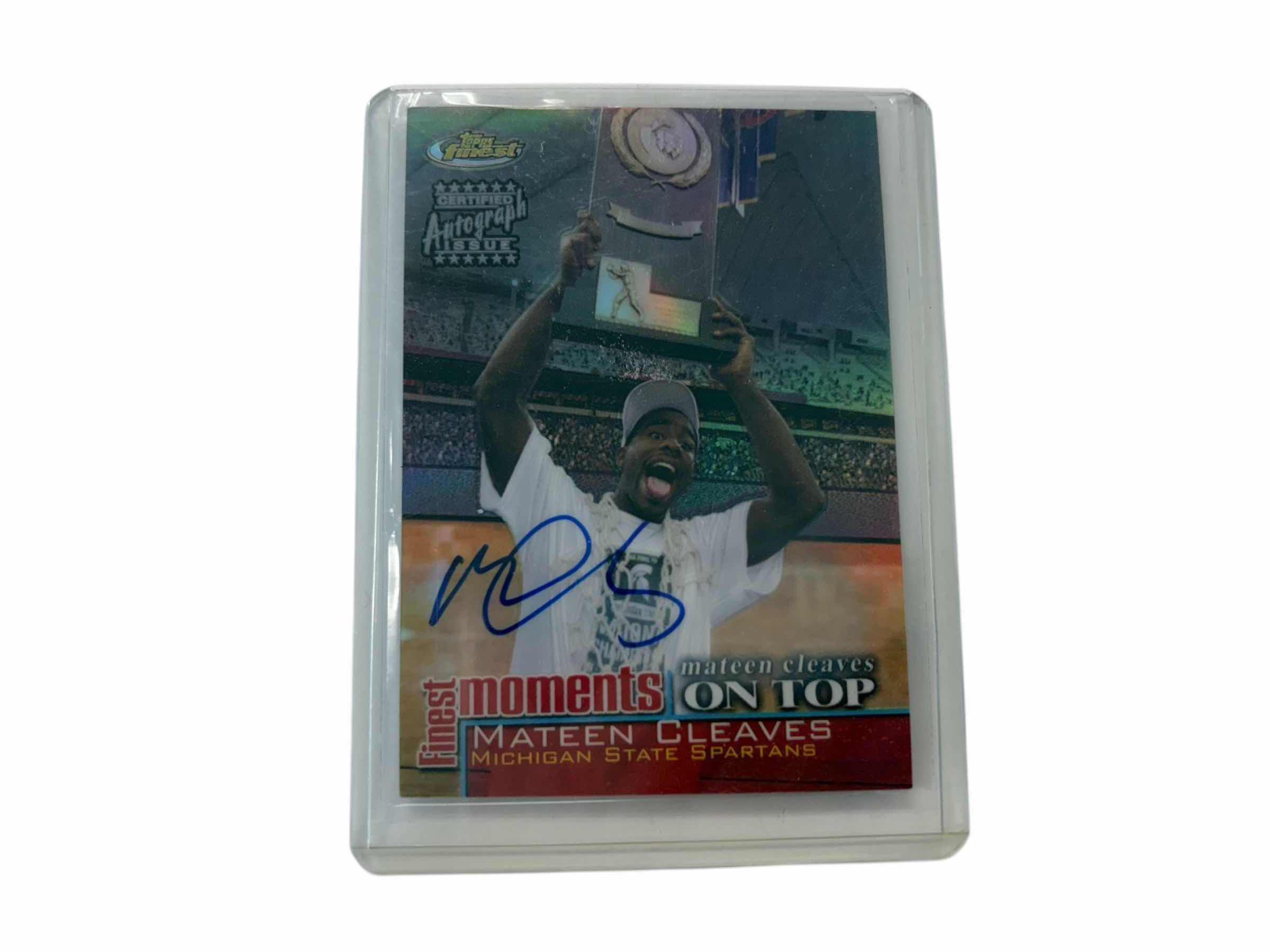 Photo 1 of 2000 MATEEN CLEAVES FINEST NCAA NATIONAL CHAMPS AUTOGRAPH REFRACTOR MSU