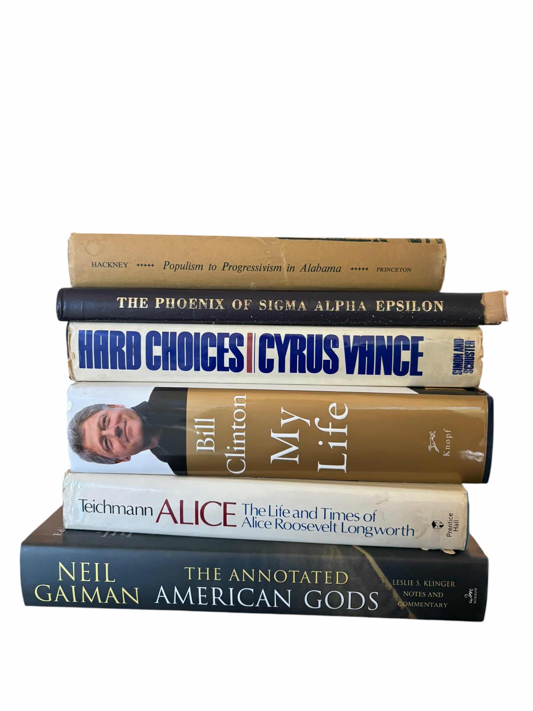 Photo 1 of (6)PCS BOOK BIOGRAPHY OF ALICE ROOSEVELT AND BILL CLINTON