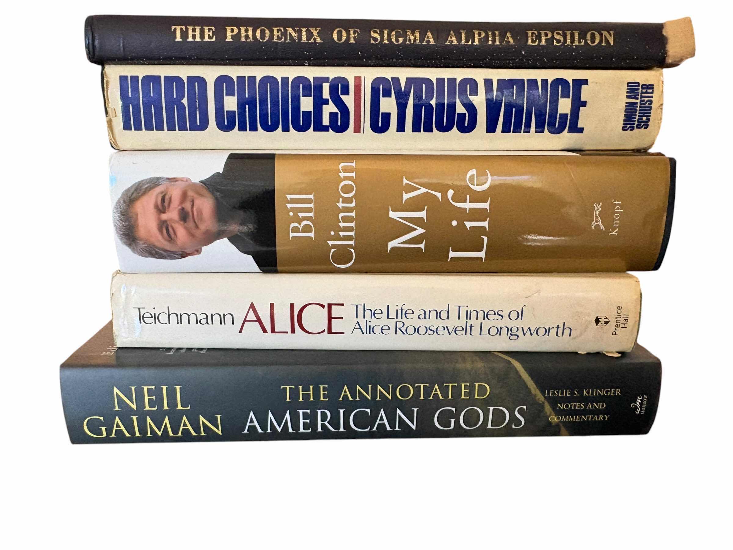 Photo 1 of (6)PCS BOOK BIOGRAPHY OF ALICE ROOSEVELT AND BILL CLINTON