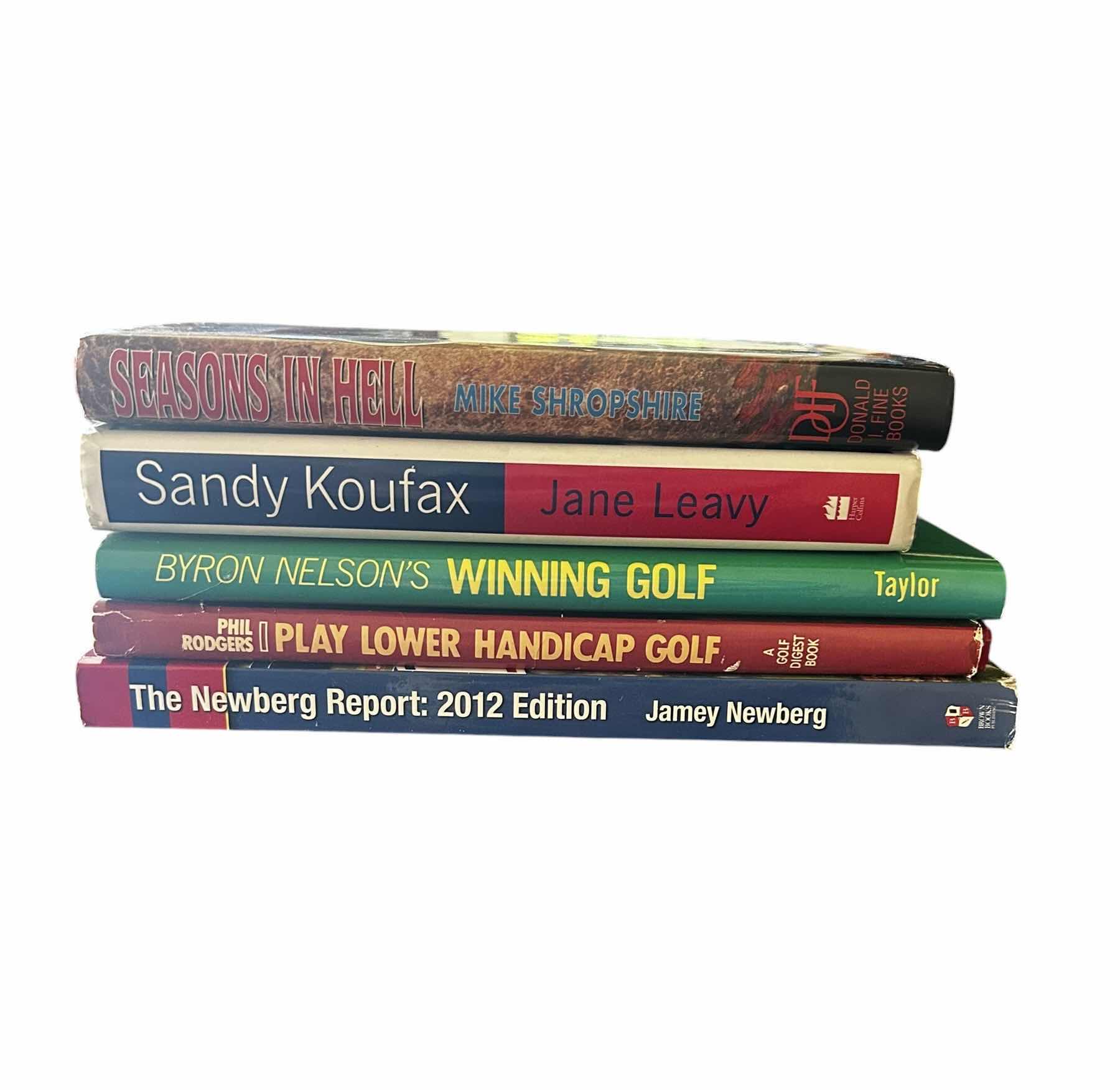Photo 1 of COLLECTION OF (5) BOOKS FOCUSING ON GOLF AND BASEBALL