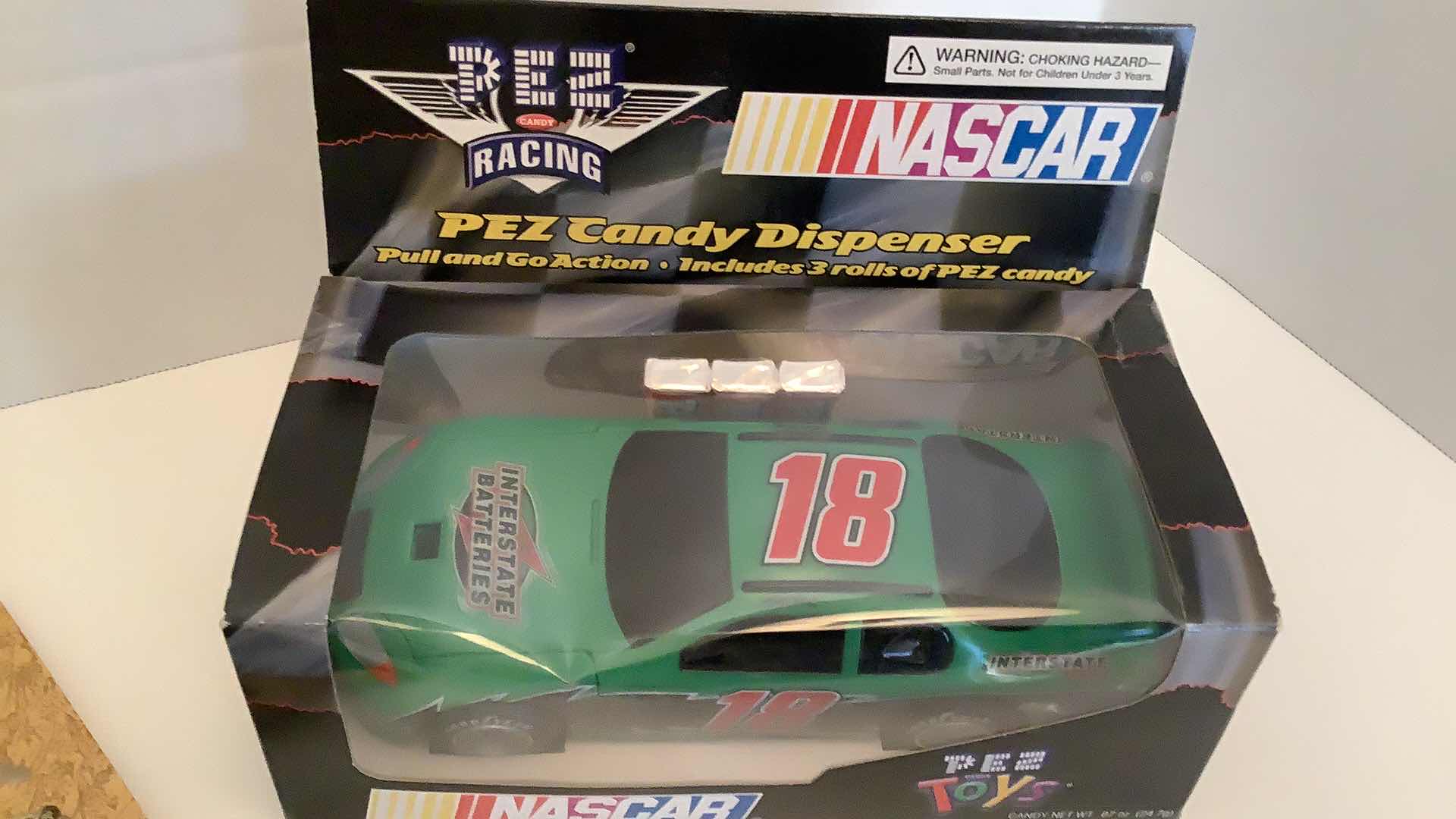 Photo 3 of NASCAR #18 PEZ CANDY DISPENSER AND CARD CASE