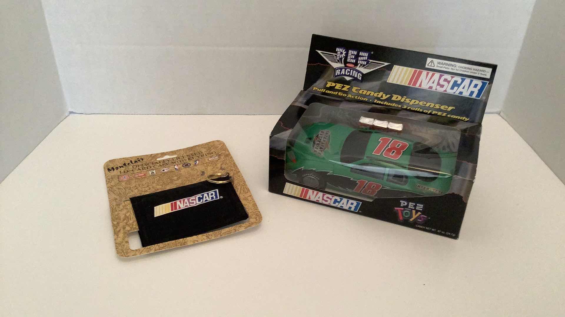 Photo 1 of NASCAR #18 PEZ CANDY DISPENSER AND CARD CASE