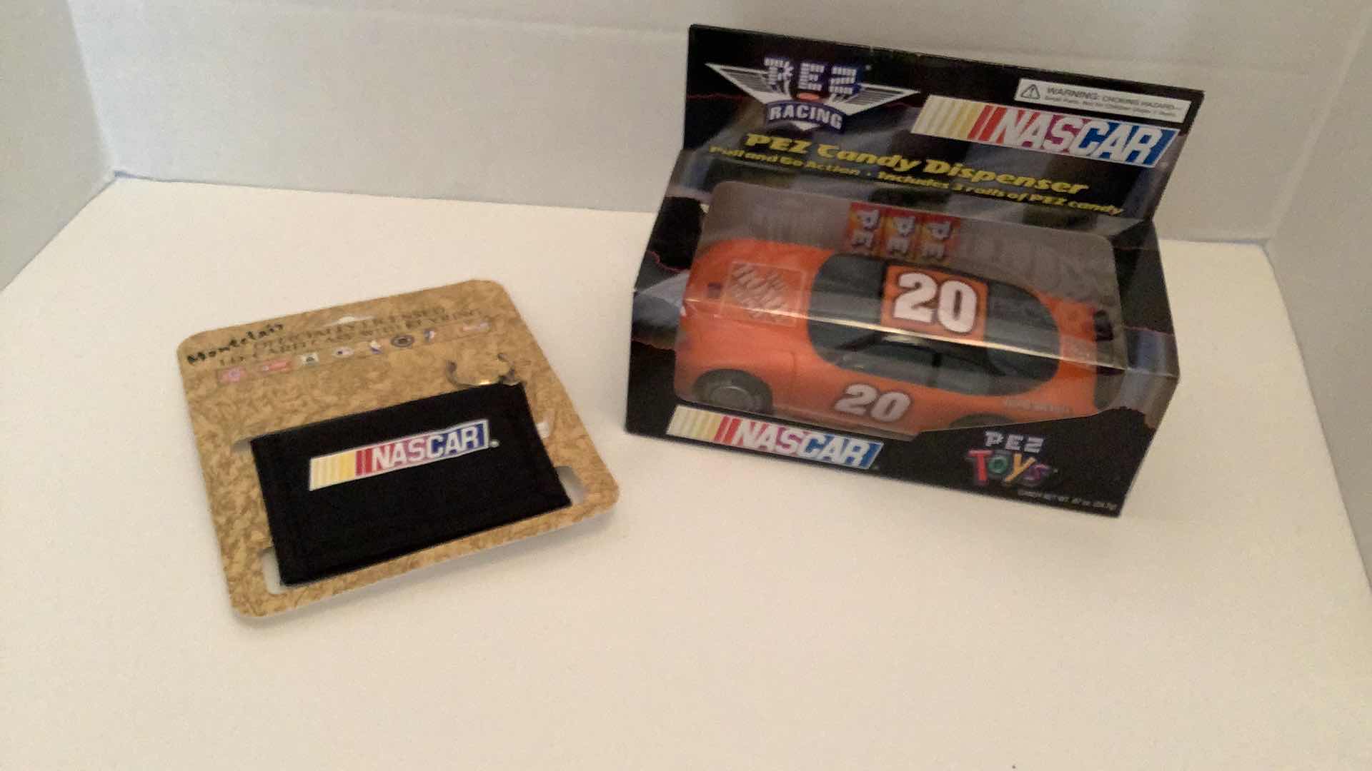 Photo 1 of NASCAR #20 PEZ CANDY DISPENSER AND CARD CASE