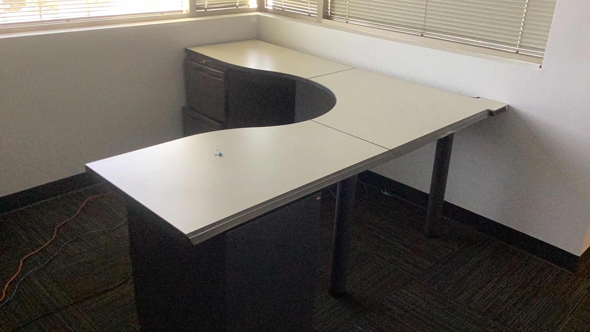 Photo 1 of L SHAPE OFFICE TABLE  72”x72”