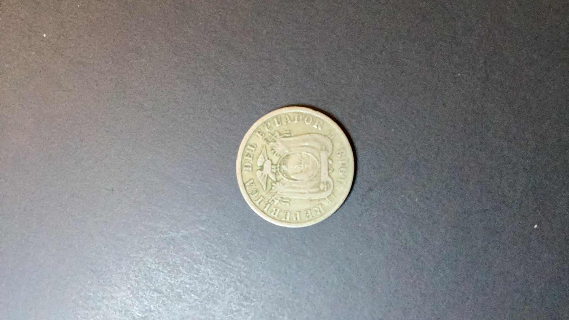 Photo 2 of ECUADOR 1918 5 CENTAVOS