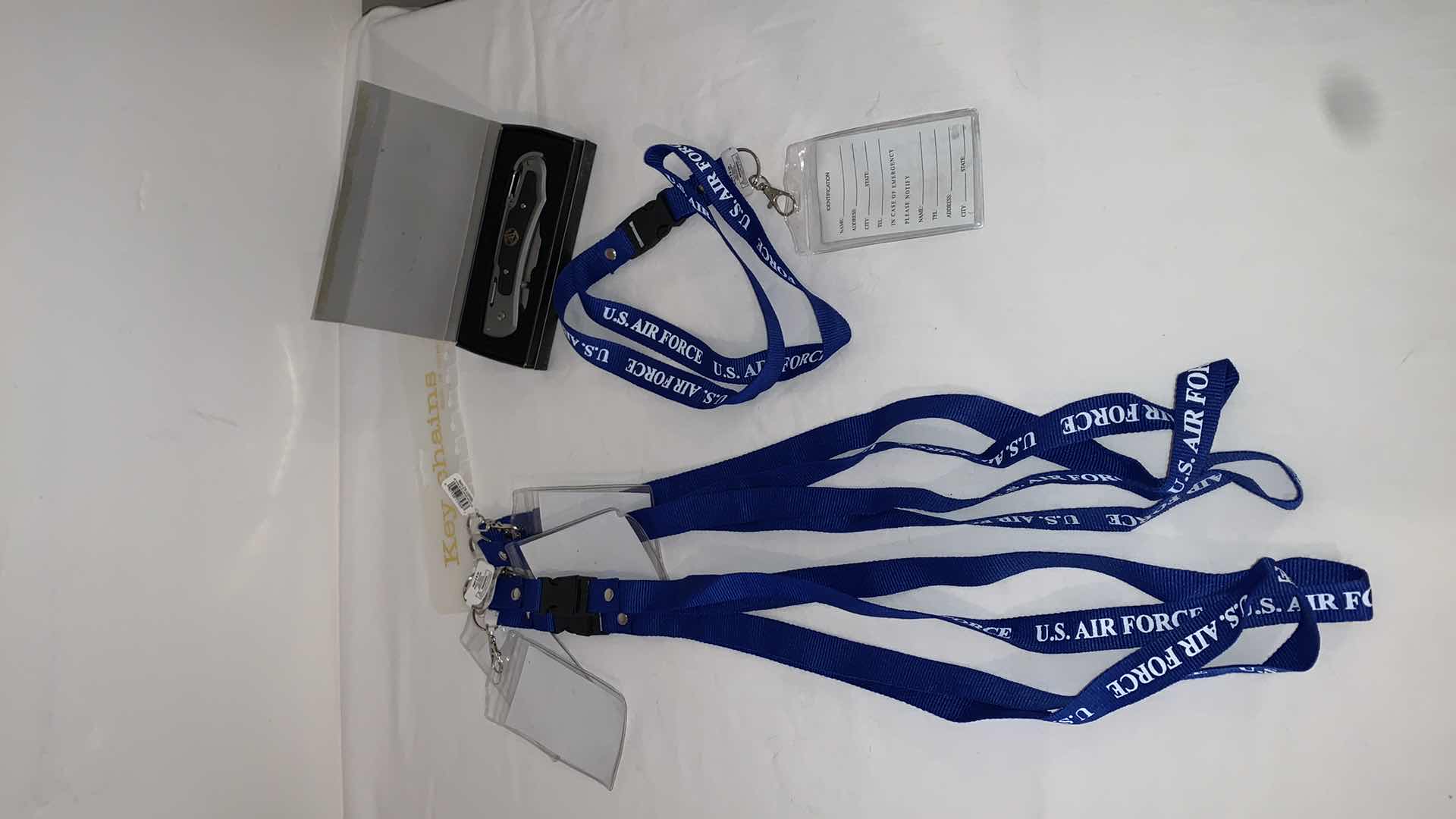 Photo 1 of SET OF U.S. AIR FORCE LANYARDS AND DELTA FIVE KNIFE