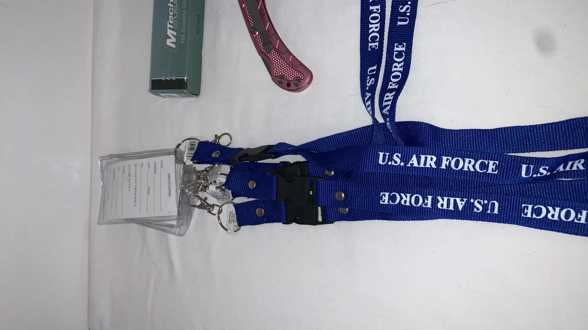 Photo 2 of SET OF U.S. AIR FORCE LANYARDS WITH MTECH AND TOMAHAWK KNIVES