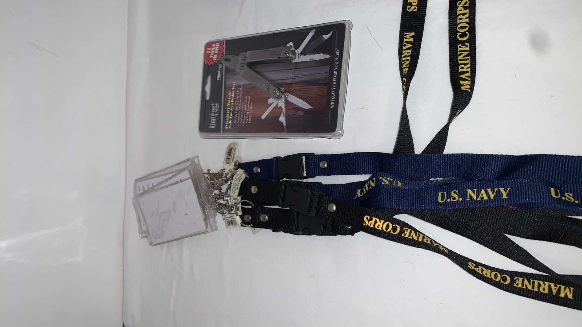 Photo 2 of SET OF USMC LANYARDS WITH POCKET TOOLS AND CARD HOLDER