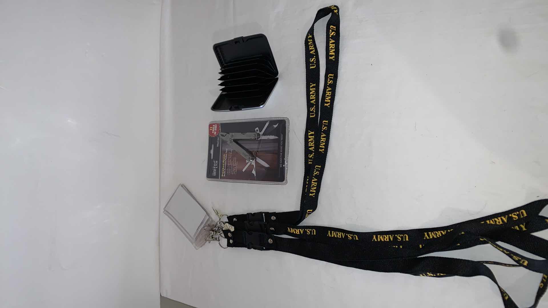 Photo 1 of SET OF U.S. ARMY LANYARDS WITH POCKET TOOLS AND CARD HOLDER
