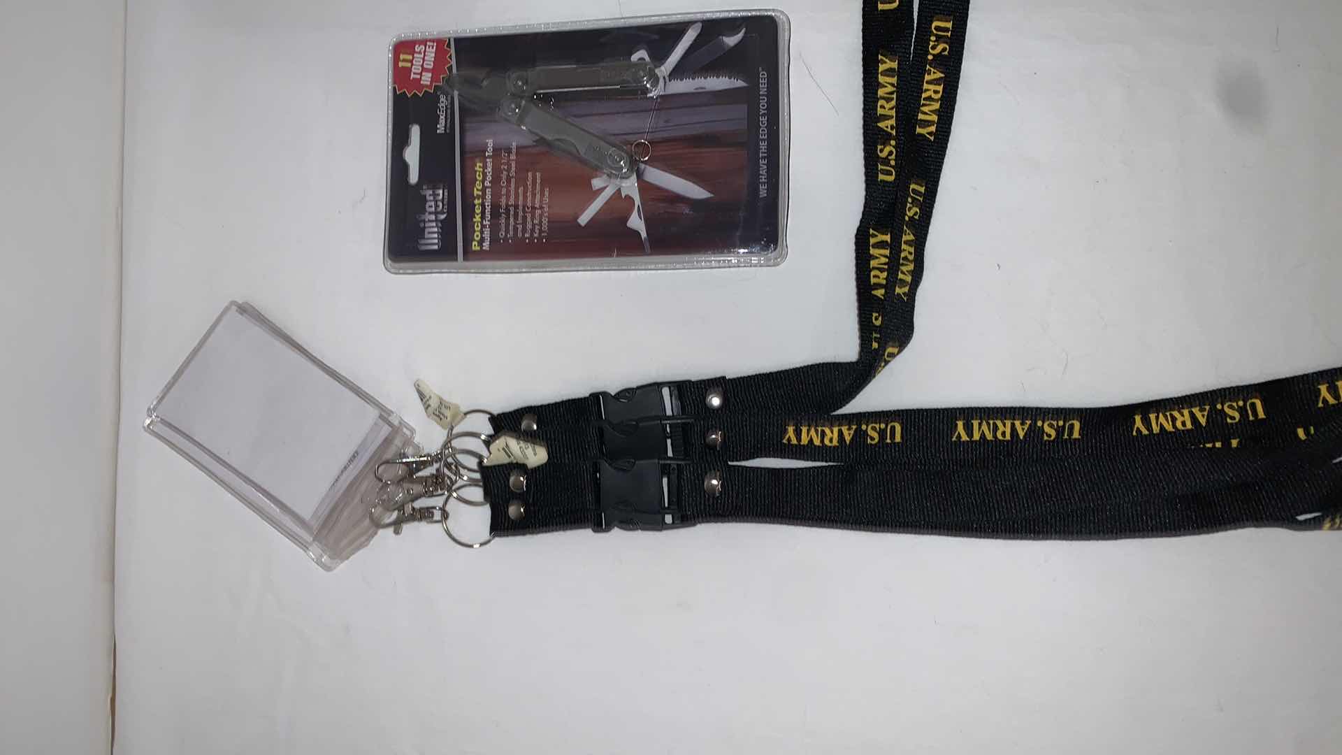 Photo 2 of SET OF U.S. ARMY LANYARDS WITH POCKET TOOLS AND CARD HOLDER