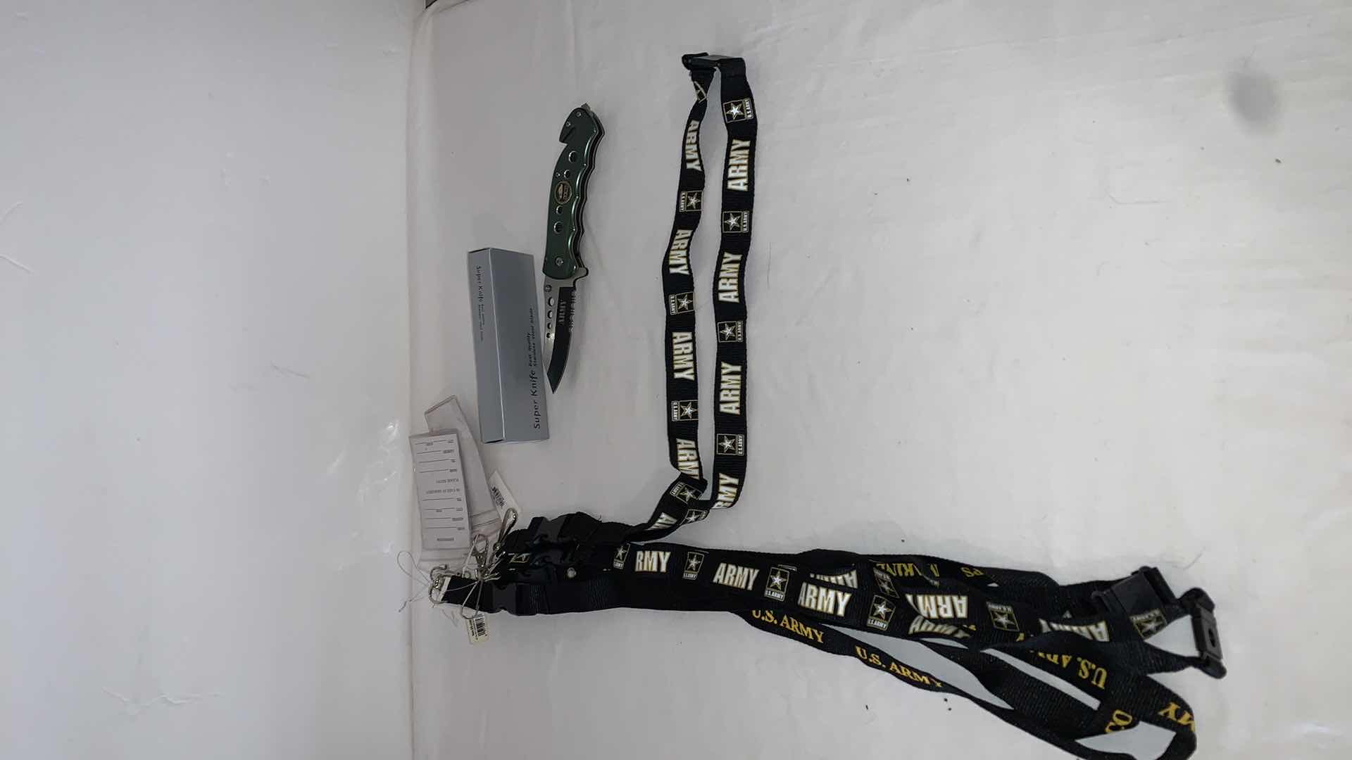Photo 1 of SET OF U.S. ARMY LANYARDS WITH SUPER KNIFE U.S. ARMY KNIFE