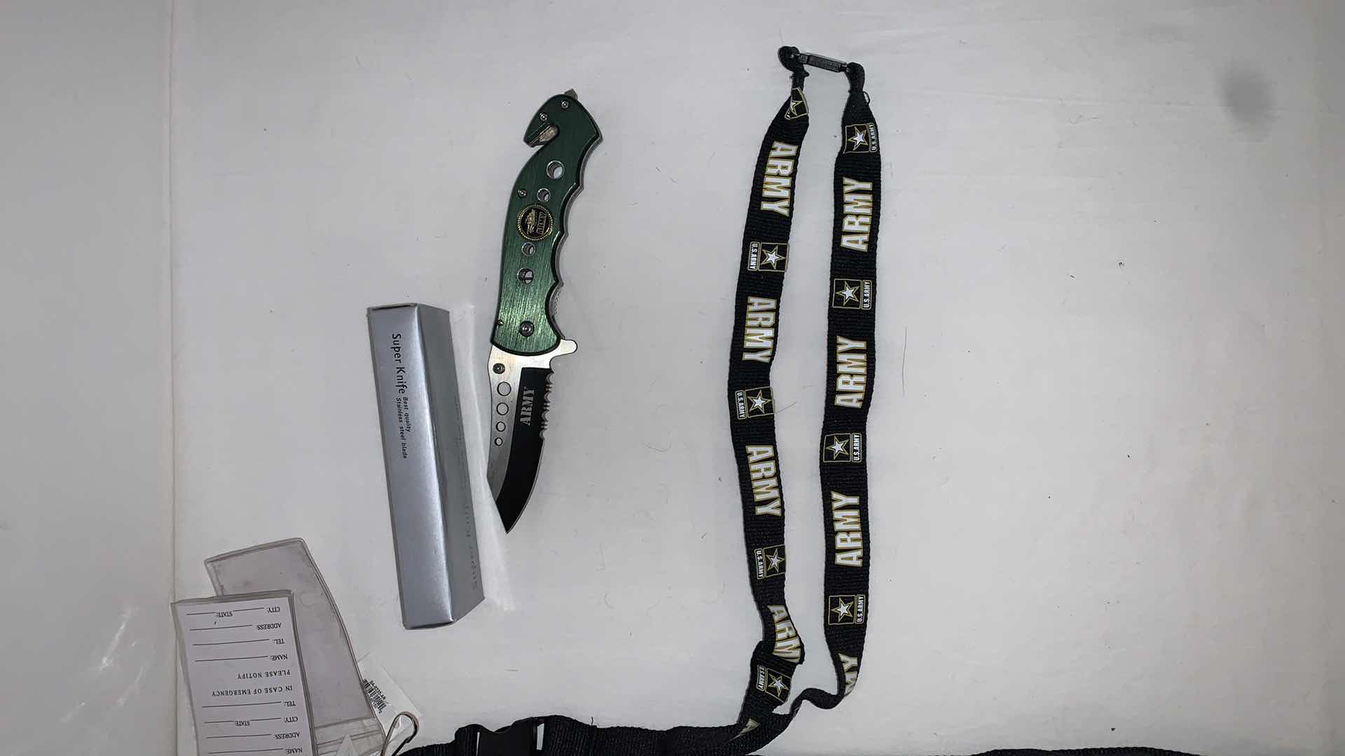 Photo 3 of SET OF U.S. ARMY LANYARDS WITH SUPER KNIFE U.S. ARMY KNIFE