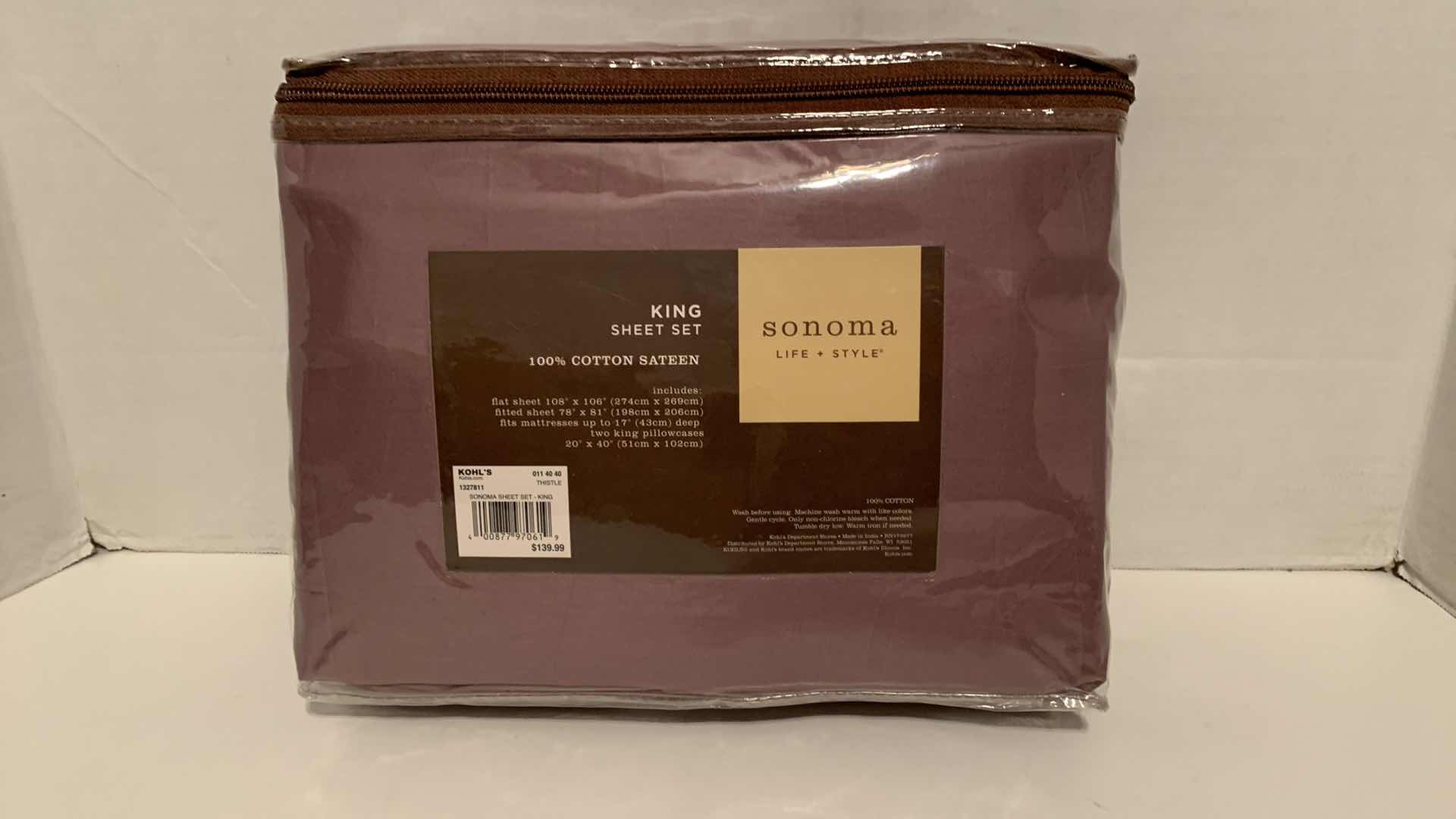 Photo 1 of SONOMA KING 100% COTTON SATEEN SHEETS SET 400 THREAD COUNT BRAND NEW