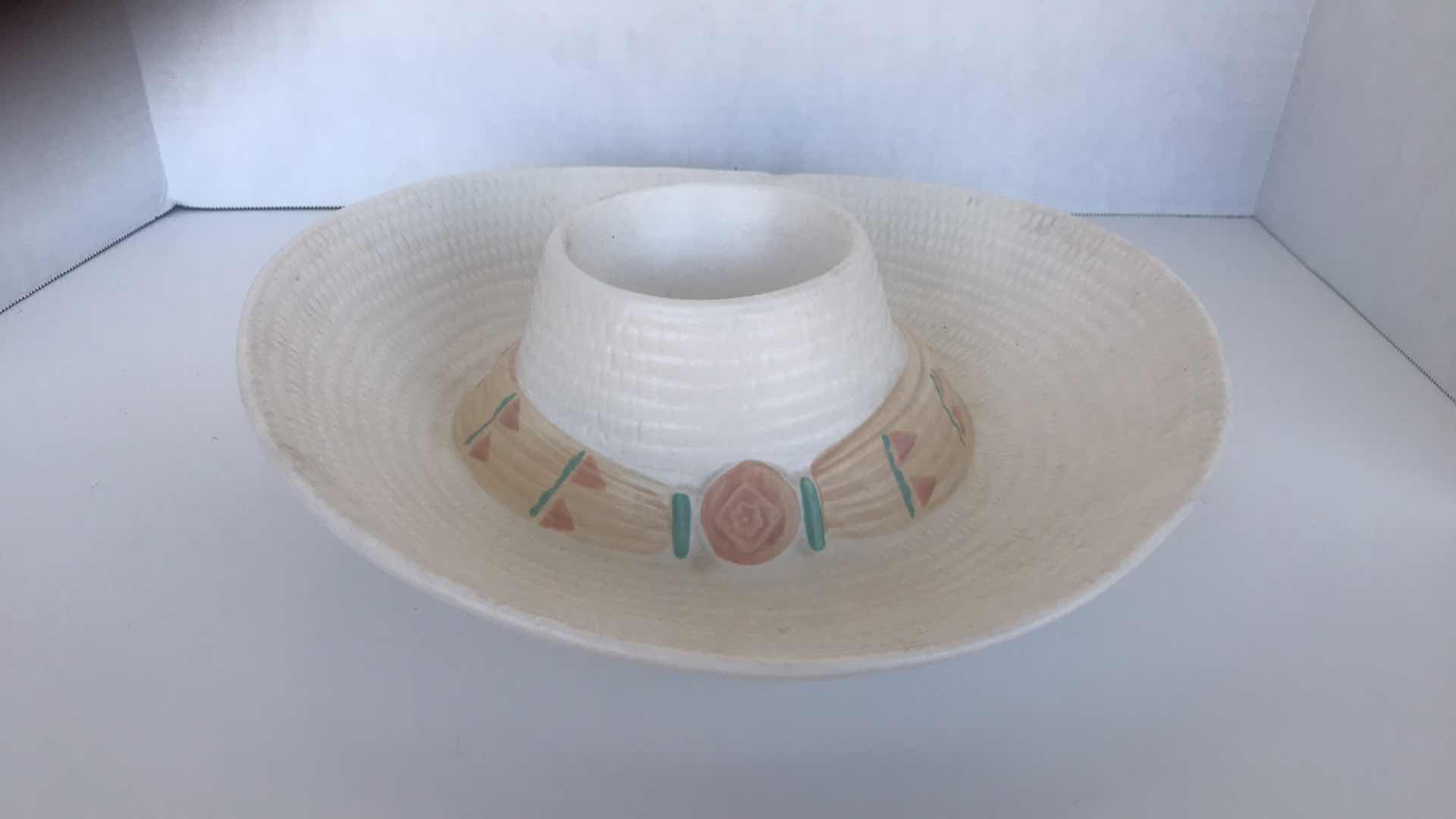 Photo 1 of CERAMIC SOMBRERO WITH CENTER WELL (CHIPS AND DIP?)