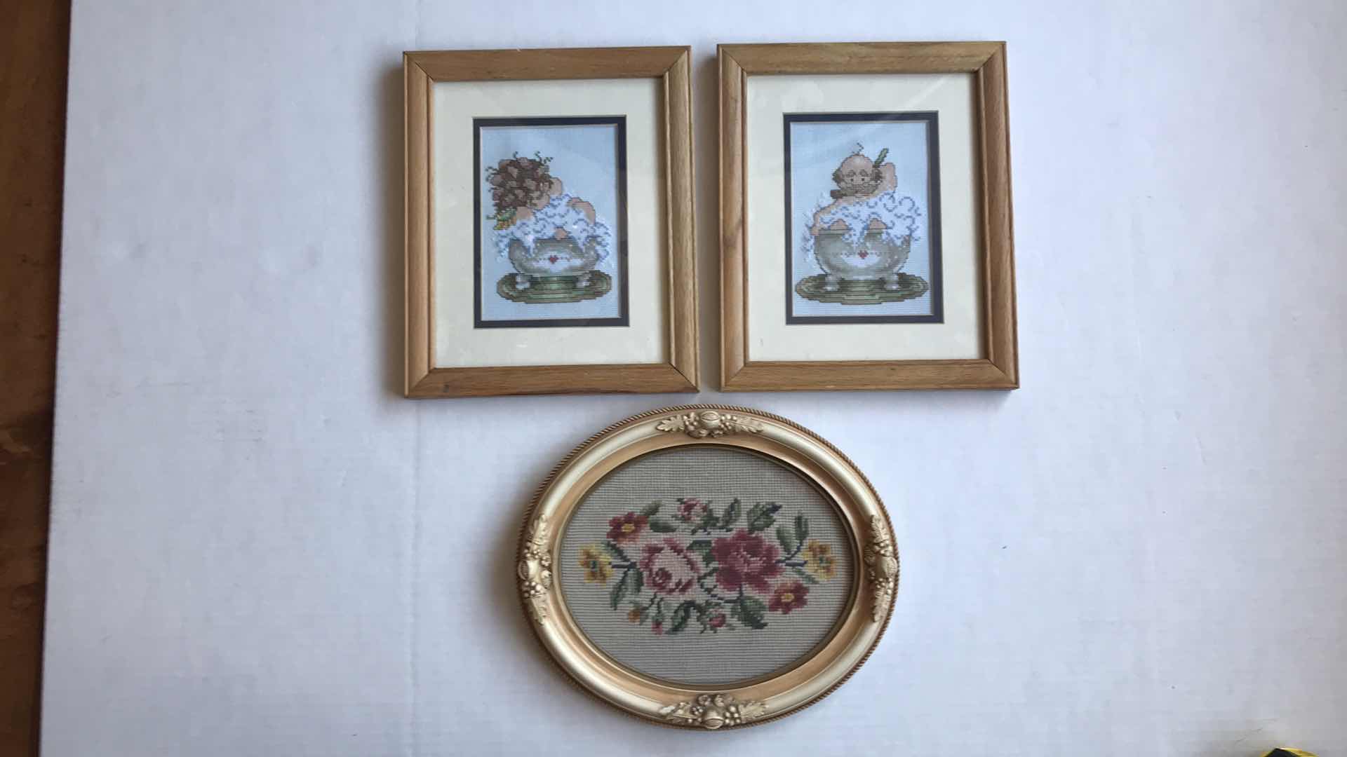 Photo 1 of FRAMED NEEDLEPOINT WALL HANGINGS - UP TO 12” EACH