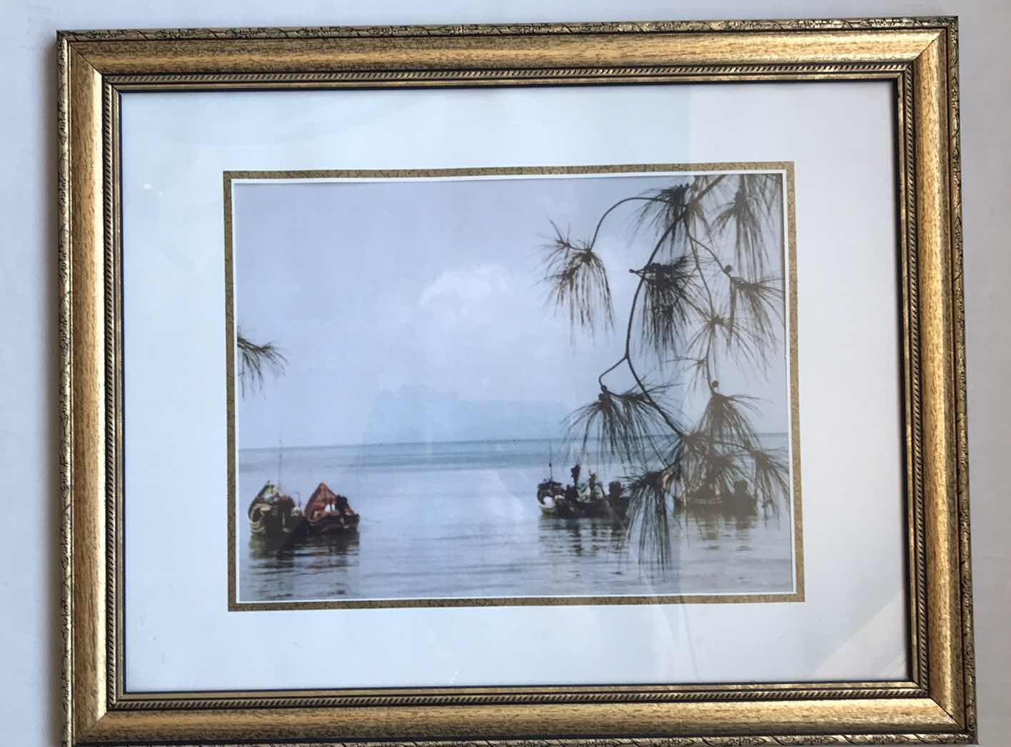 Photo 1 of 2 FRAMED PHOTOS, BOATS ON THE WATER, 20 1/2” H x 16” W, and 16 1/2” H x 20 1/2” W