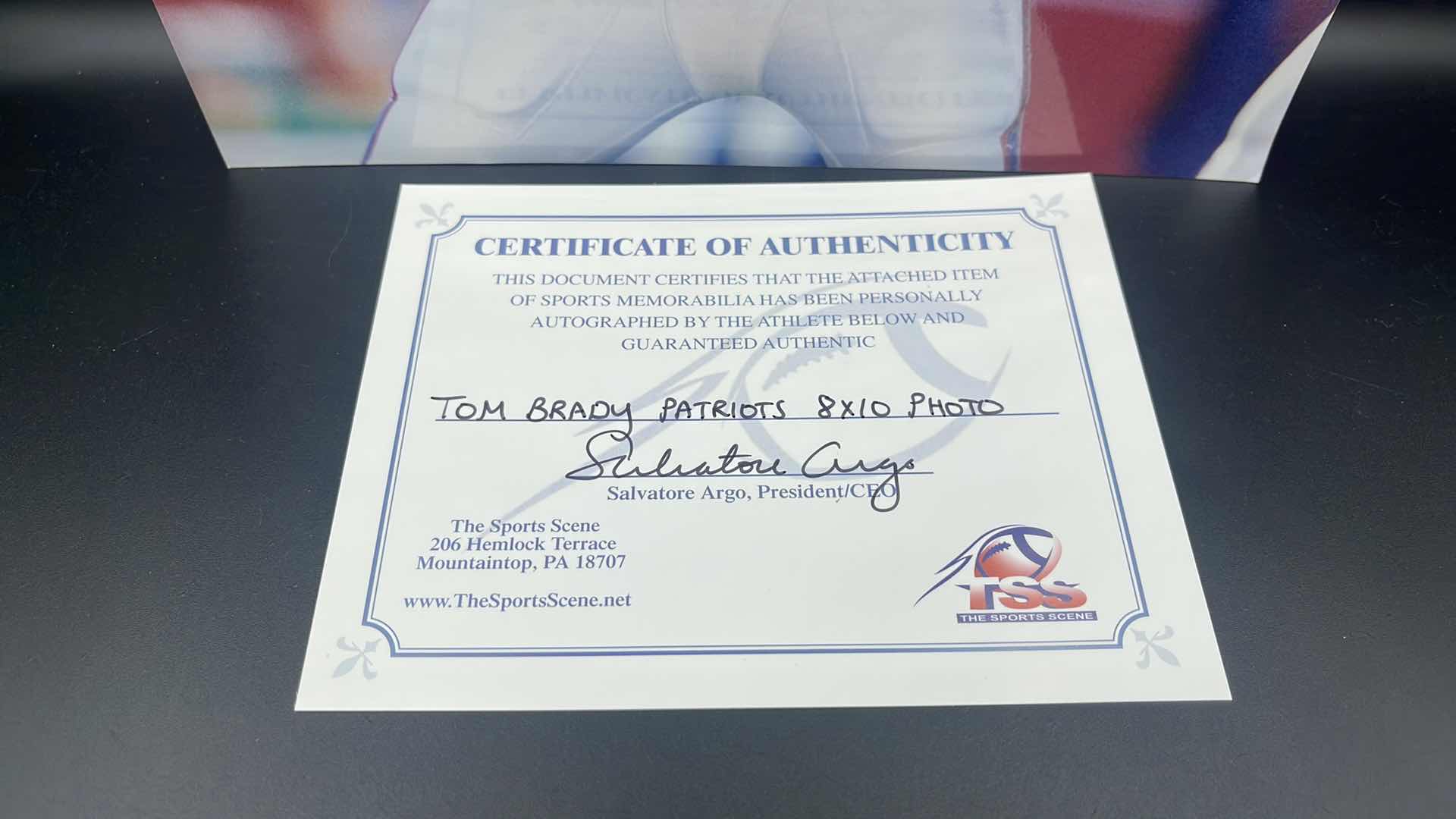 Photo 3 of TOM BRADY 8” X 10” AUTOGRAPHED PHOTO W COA