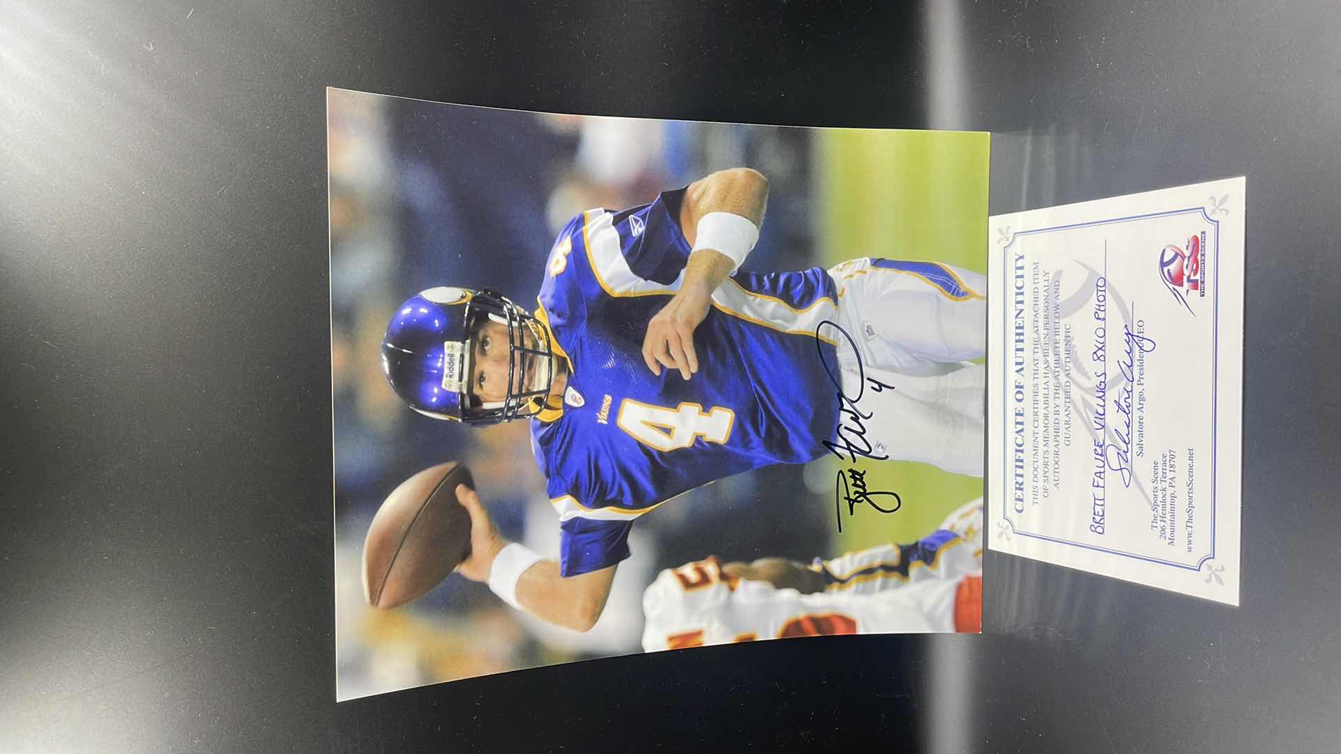 Photo 1 of BRETT FAVRE 8” X 10” AUTOGRAPHED PHOTO W COA