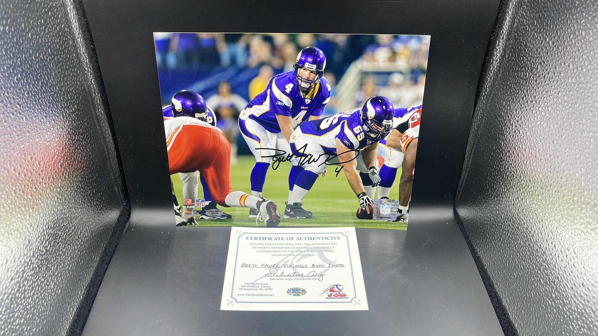 Photo 1 of BRETT FAVRE 8” X 10” AUTOGRAPHED PHOTO W COA