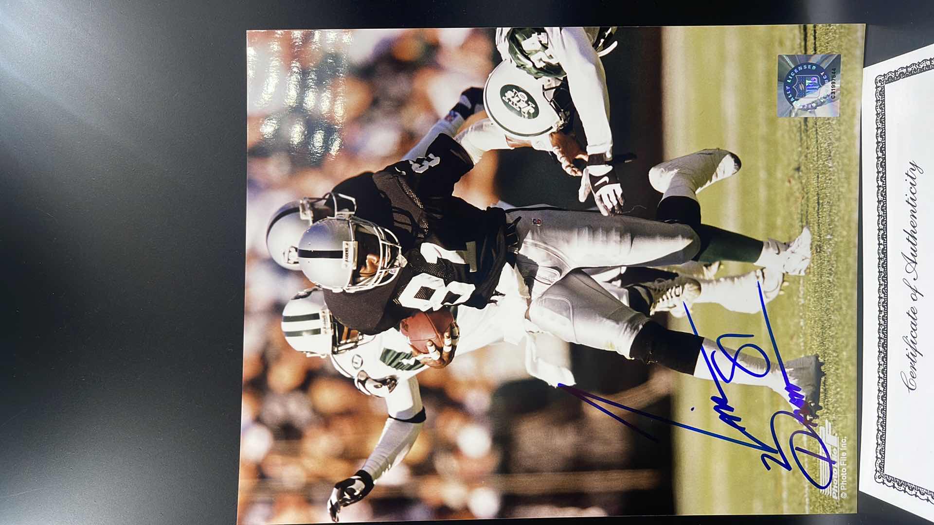 Photo 2 of TIM BROWN 8” X 10” AUTOGRAPHED PHOTO W COA