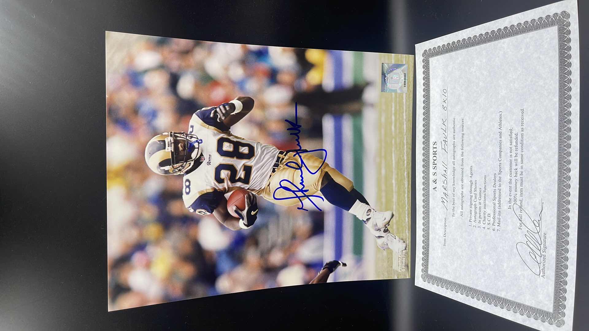 Photo 1 of MARSHALL FAULK 8” X 10” AUTOGRAPHED PHOTO W COA