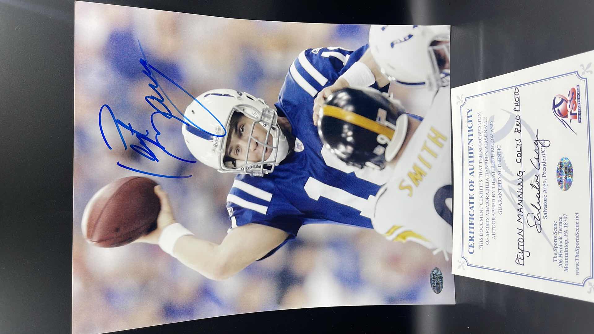 Photo 1 of PEYTON MANNING 8” X 10” AUTOGRAPHED PHOTO W COA