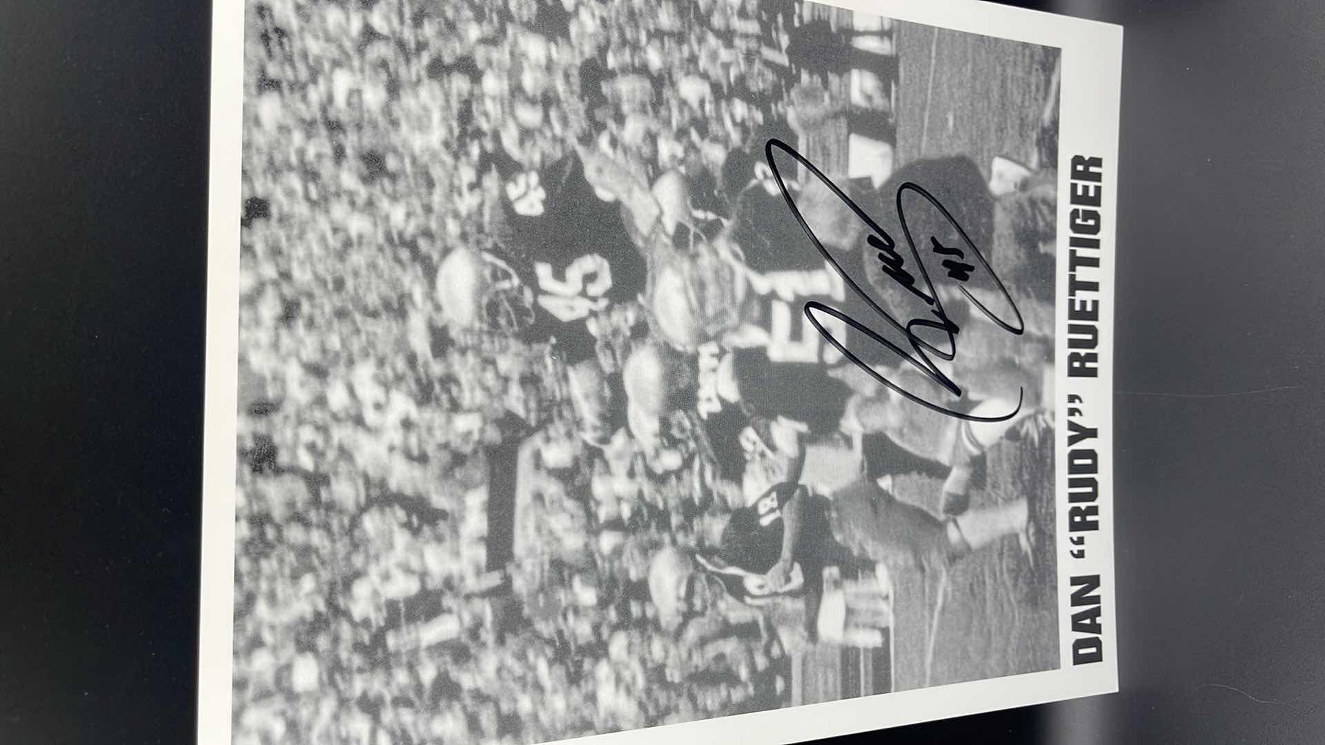 Photo 2 of RUDY 8” X 10” AUTOGRAPHED PHOTO