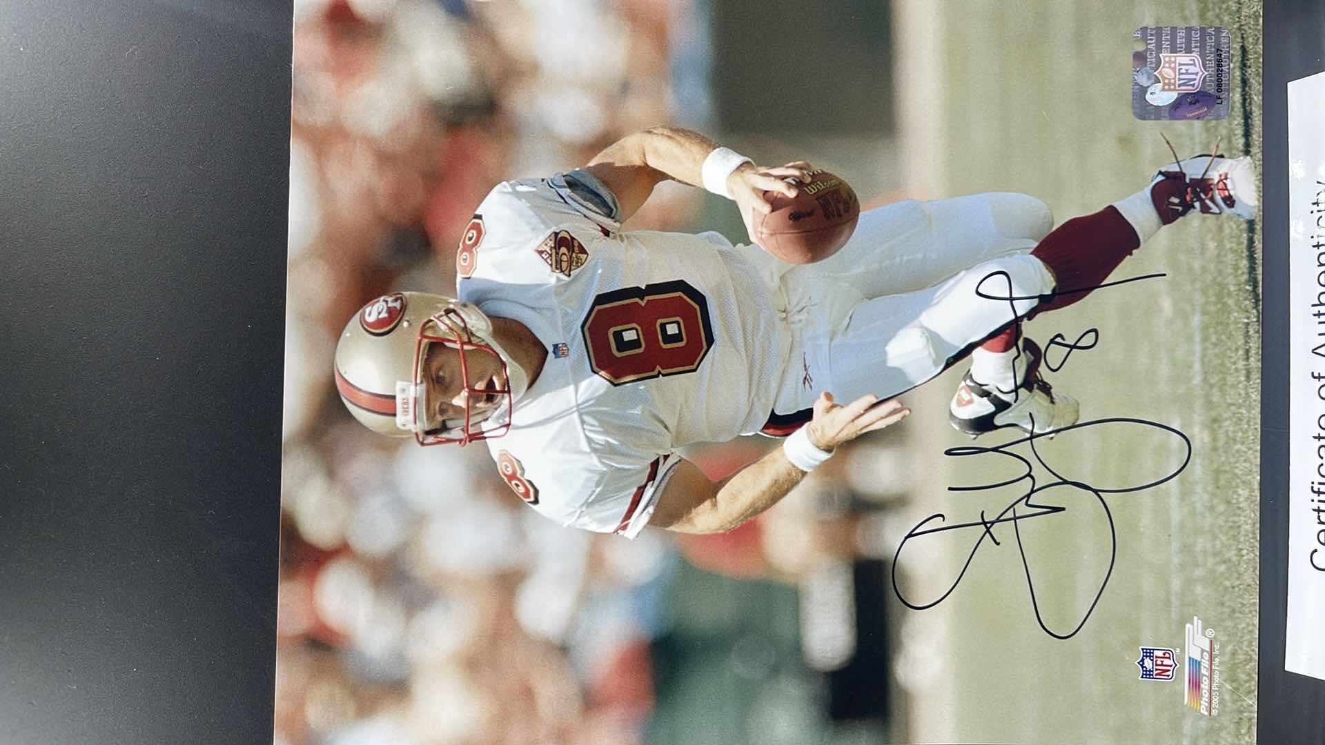 Photo 2 of STEVE YOUNG 8” X 10” AUTOGRAPHED PHOTO W COA