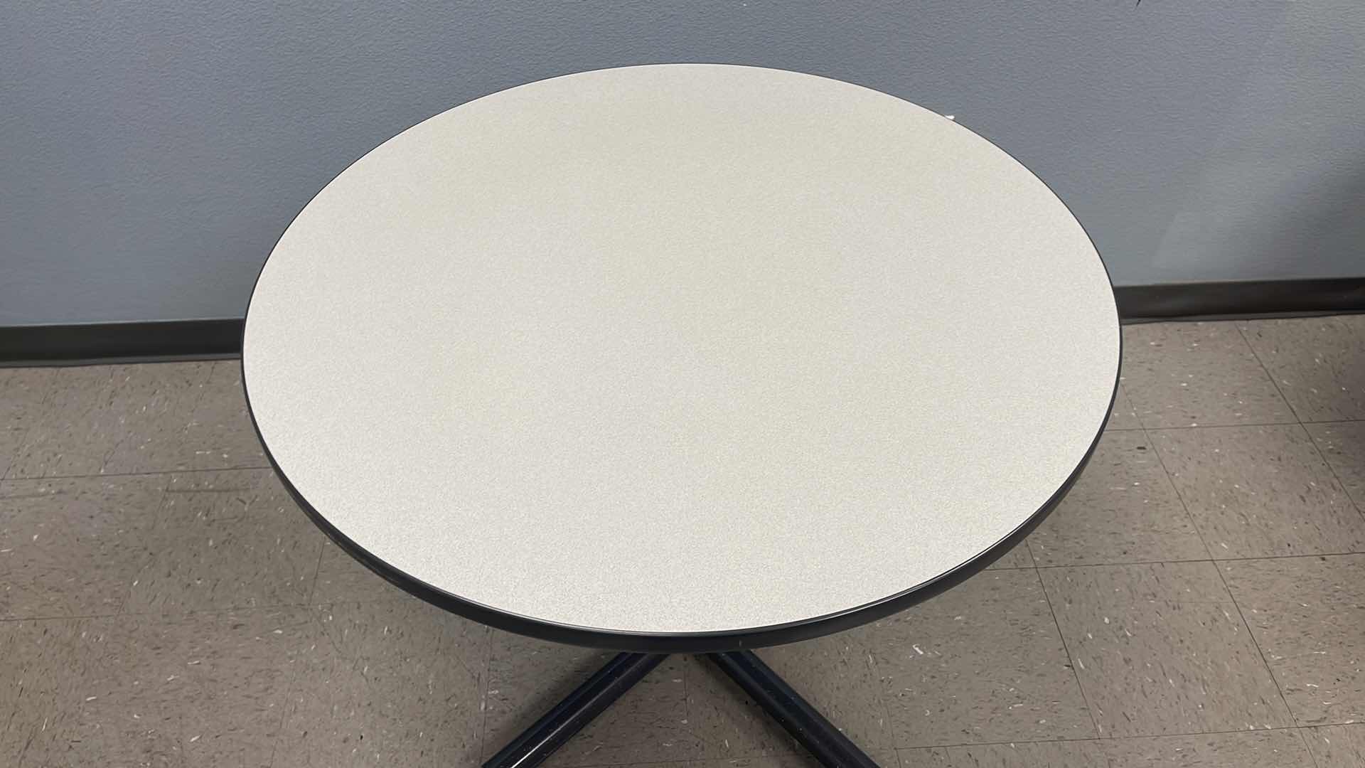 Photo 3 of 36” ROUND DINING TABLE W MEDAL BASE H30”