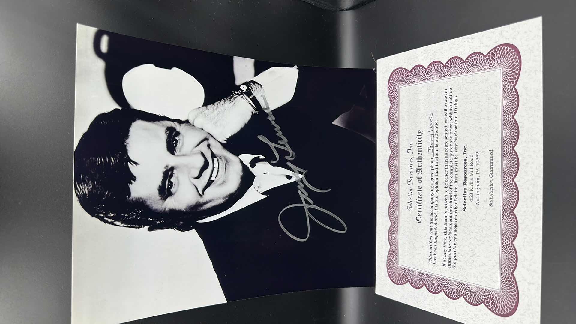 Photo 1 of JERRY LEWIS 8” X 10” AUTOGRAPHED PHOTO W COA