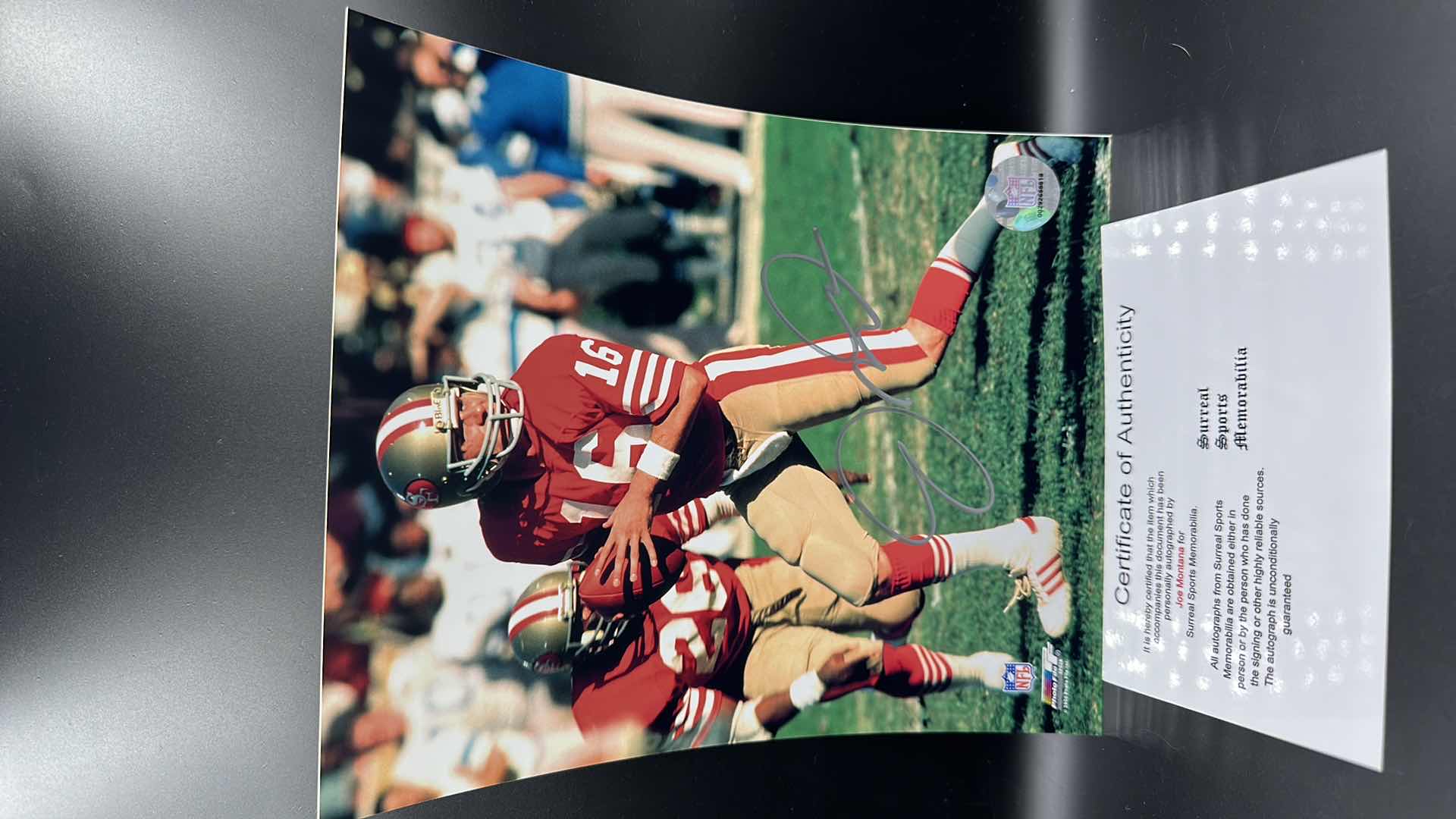 Photo 1 of JOE MONTANA 8” X 10” AUTOGRAPHED PHOTO W COA