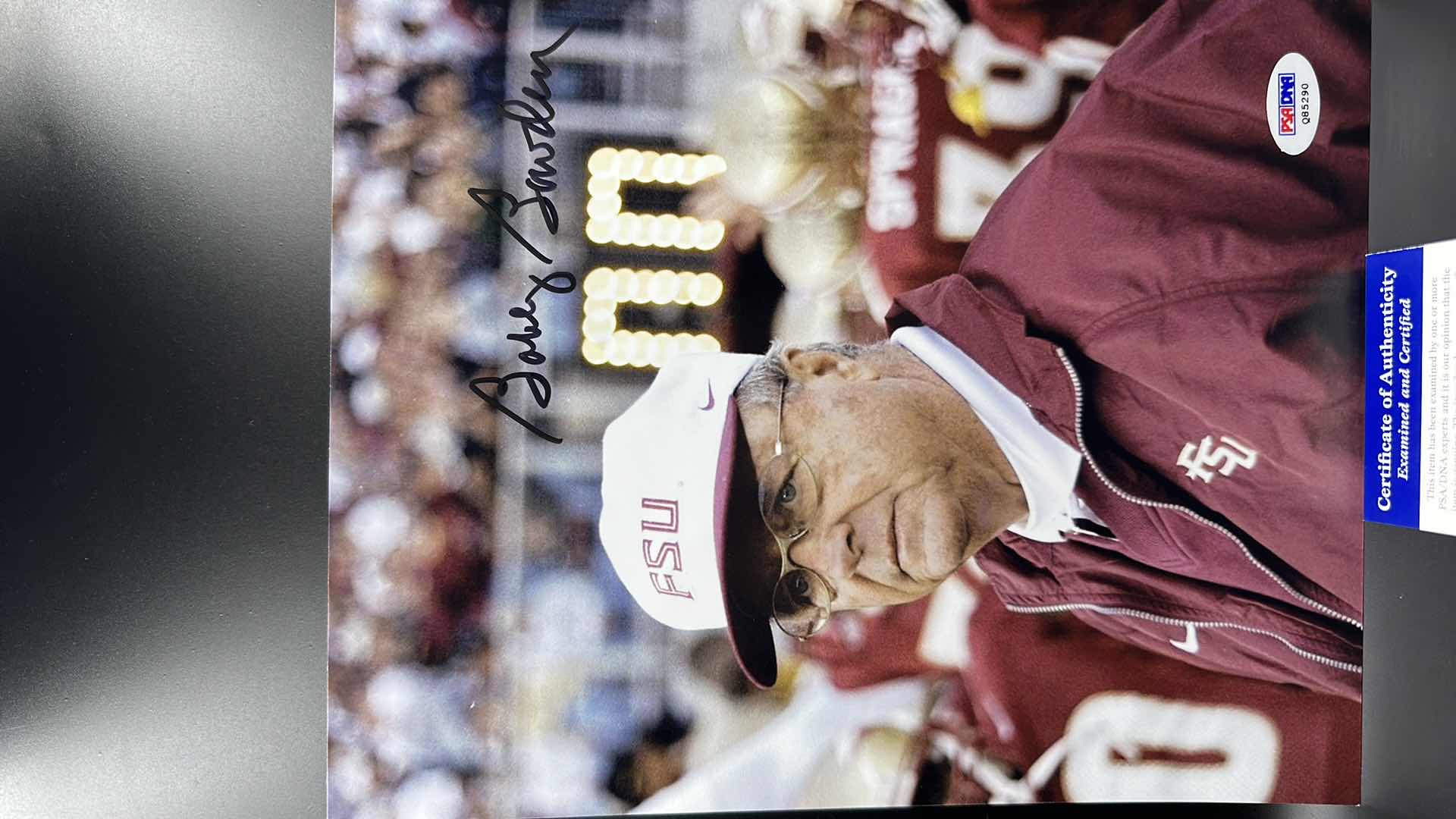 Photo 2 of BOBBY BOWDEN 8” X 10” AUTOGRAPHED PHOTO W COA