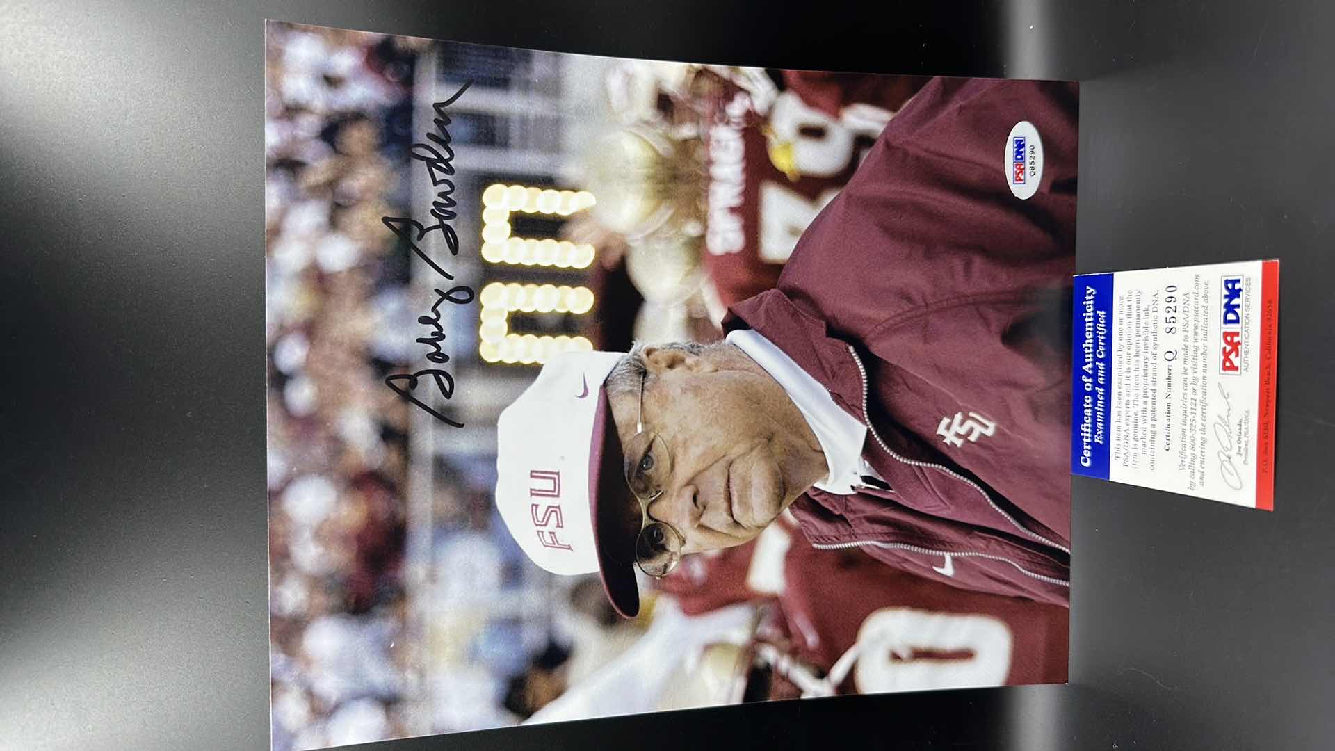 Photo 1 of BOBBY BOWDEN 8” X 10” AUTOGRAPHED PHOTO W COA