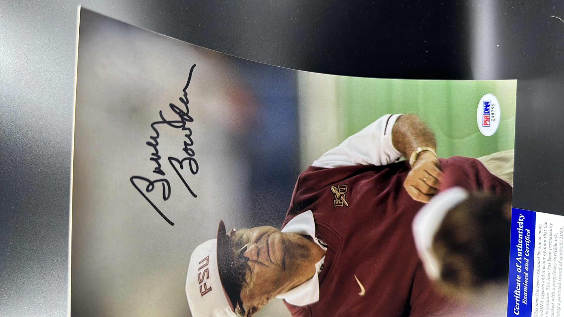 Photo 2 of BOBBY BOWDEN 8” X 10” AUTOGRAPHED PHOTO W COA