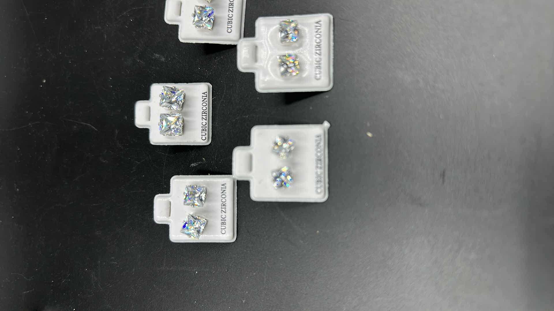 Photo 2 of 5 PC CUBIC ZIRCONIA EARING SETS