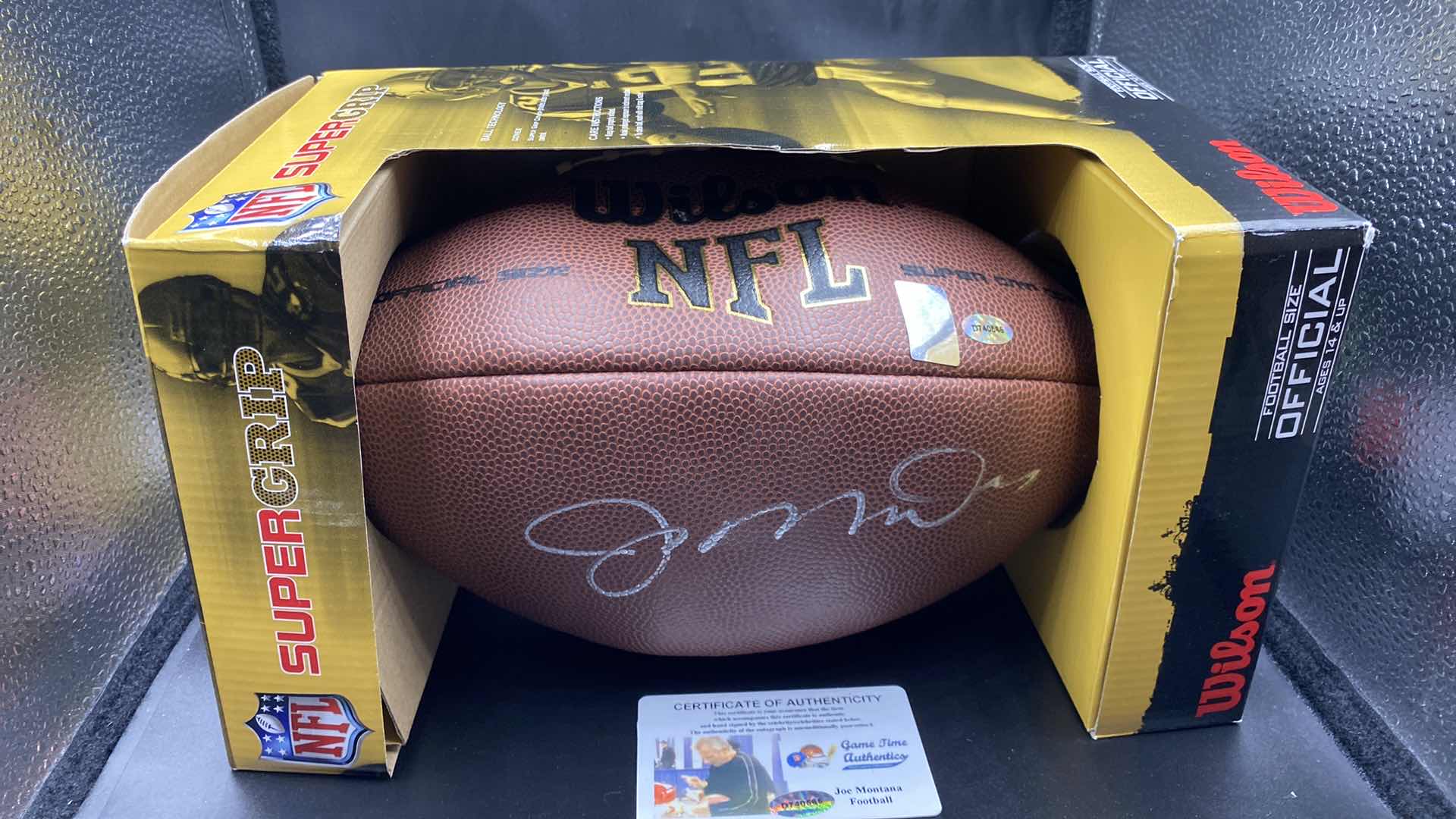 Photo 4 of JOE MONTANA AUTOGRAPHED FOOTBALL W COA