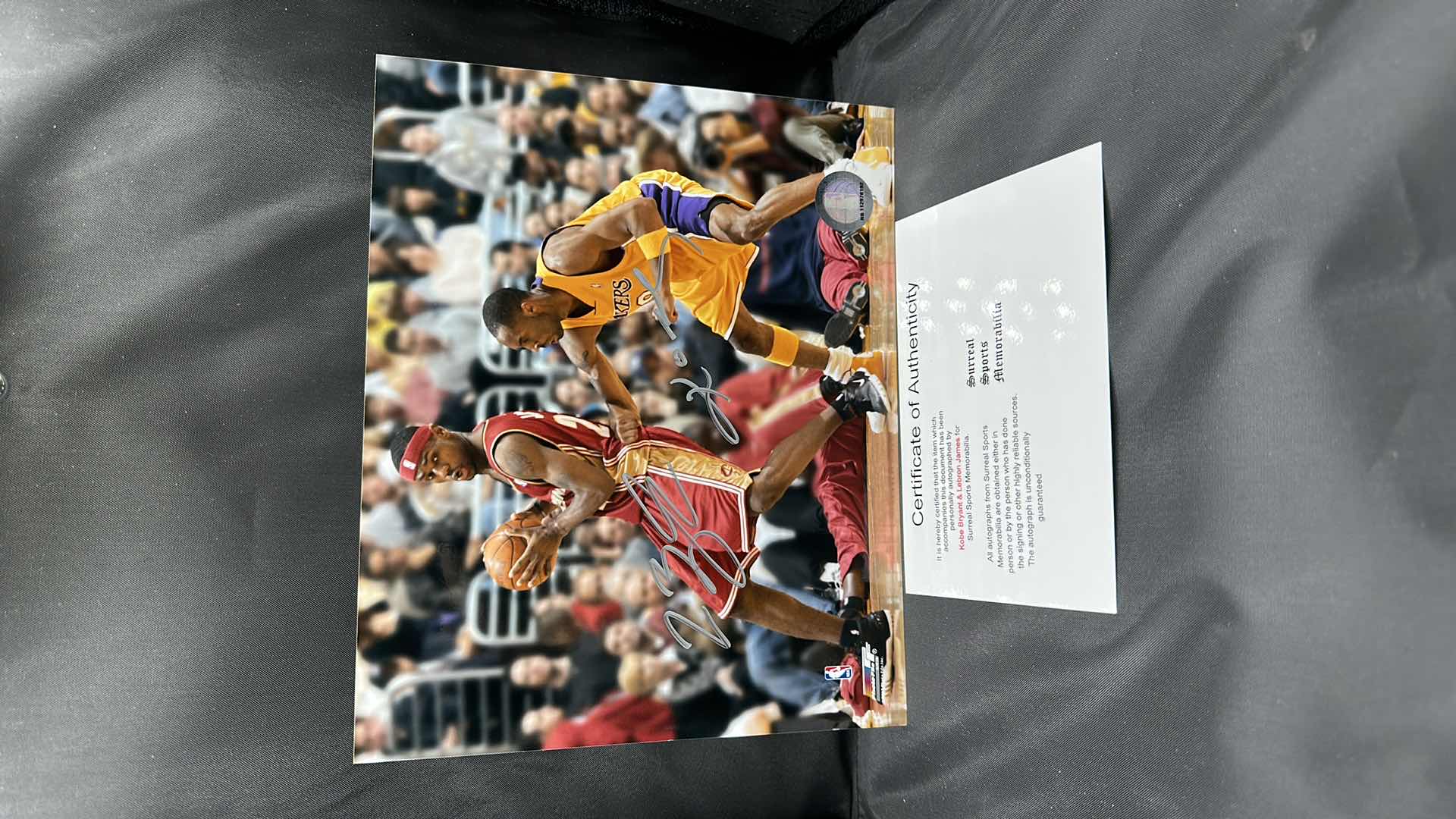 Photo 1 of KOBE BRYANT & LEBRON JAMES 8” X 10” AUTOGRAPHED PHOTO W COA