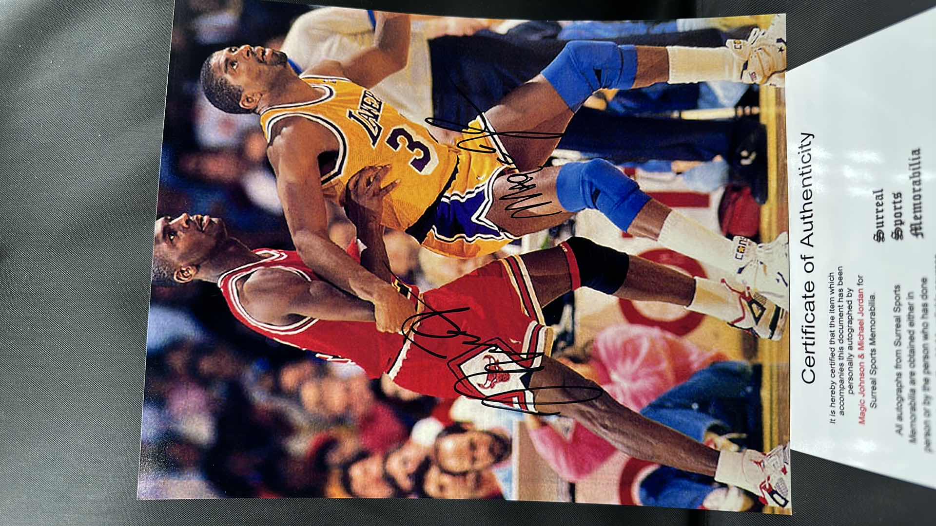 Photo 2 of RARE MICHAEL JORDAN & MAGIC JOHNSON 8” X 10” AUTOGRAPHED PHOTO W COA