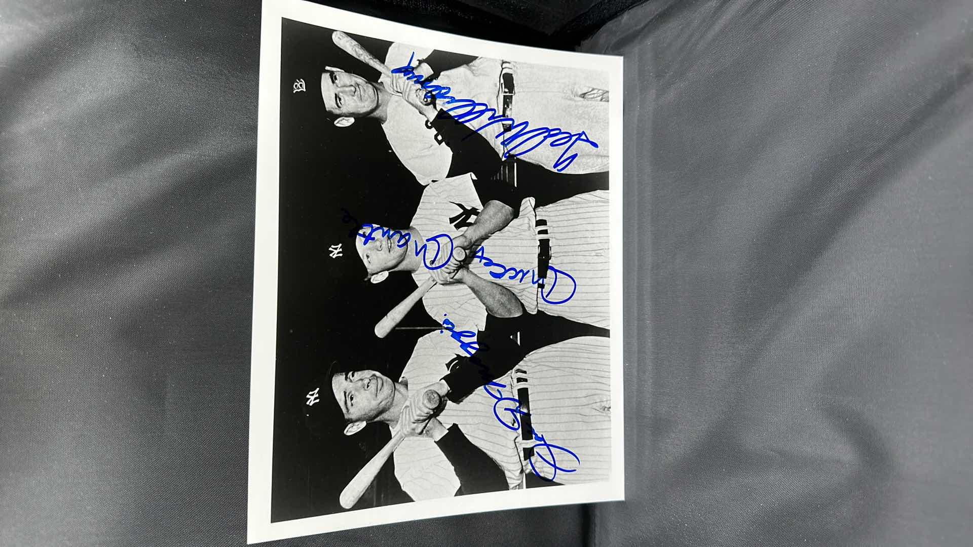 Photo 1 of RARE MICKEY MANTLE, TED WILLIAMS, & JOE DIMAGGIO 8”X10” AUTOGRAPHED PHOTO AUTHENTICITY VERIFIED BY SELLER