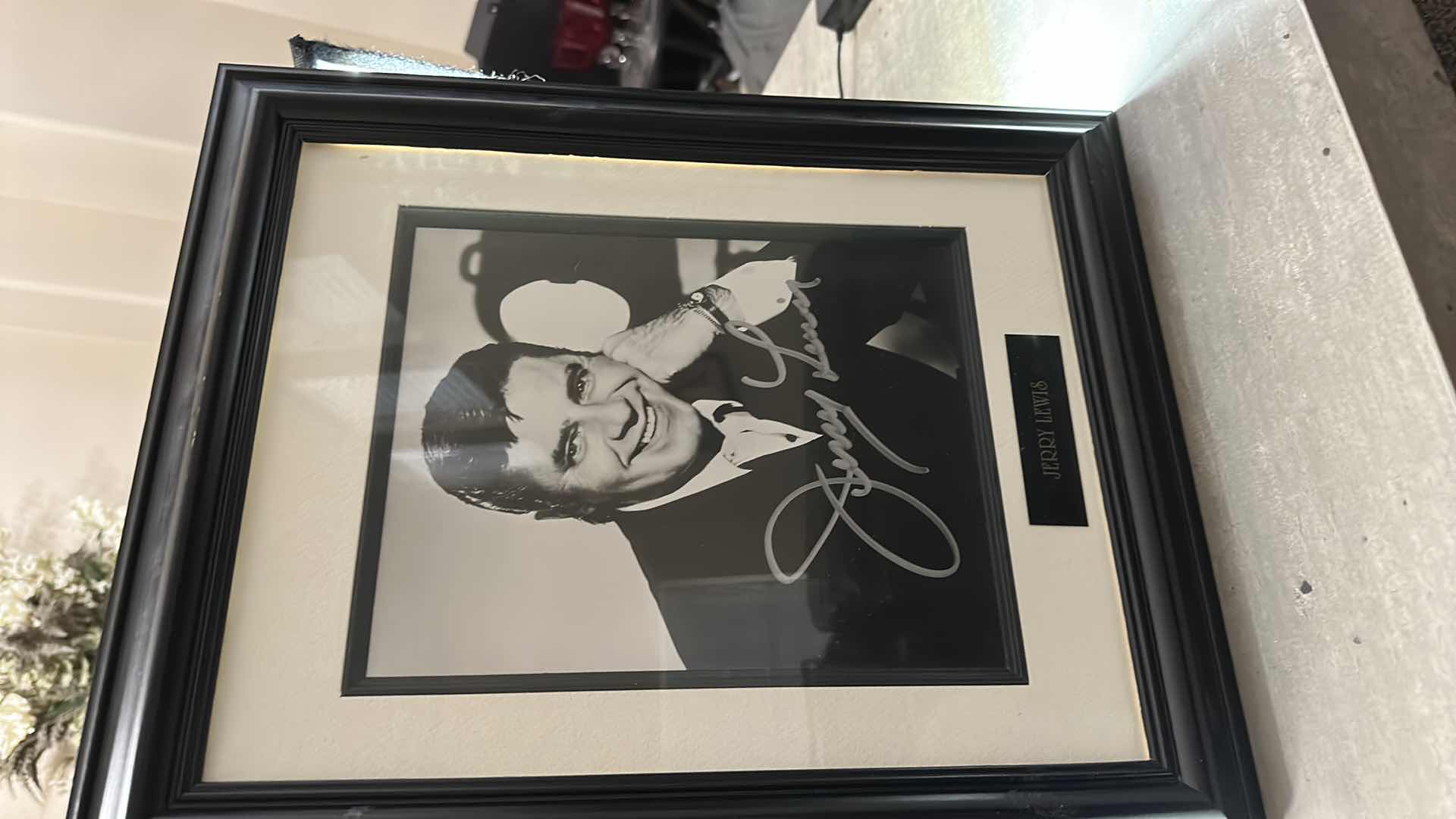 Photo 1 of JERRY LEWIS FRAMED 8”X10” AUTOGRAPHED PHOTO AUTHENTICITY VERIFIED BY SELLER