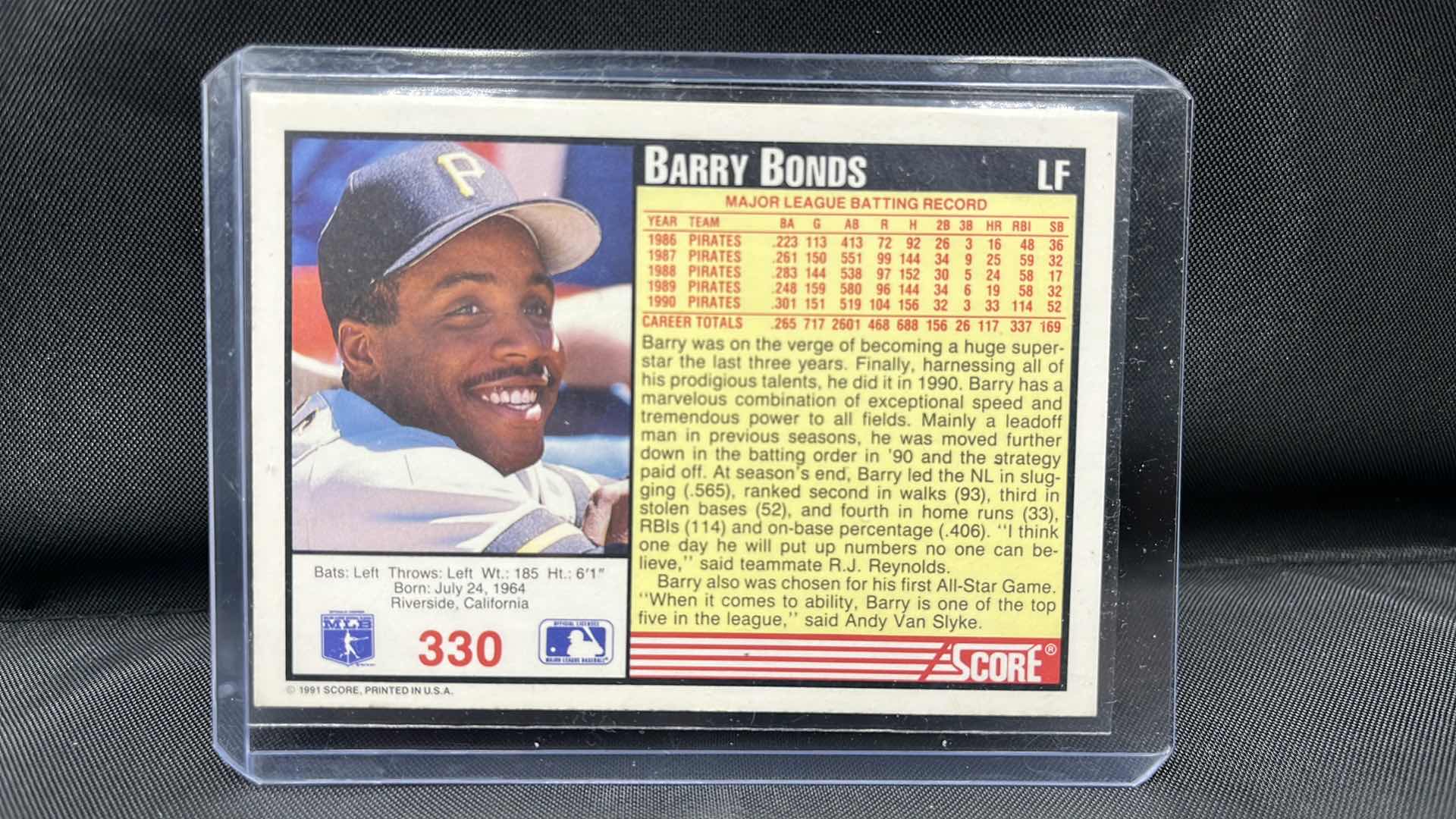 Photo 2 of 1991 score Darry bonds 330