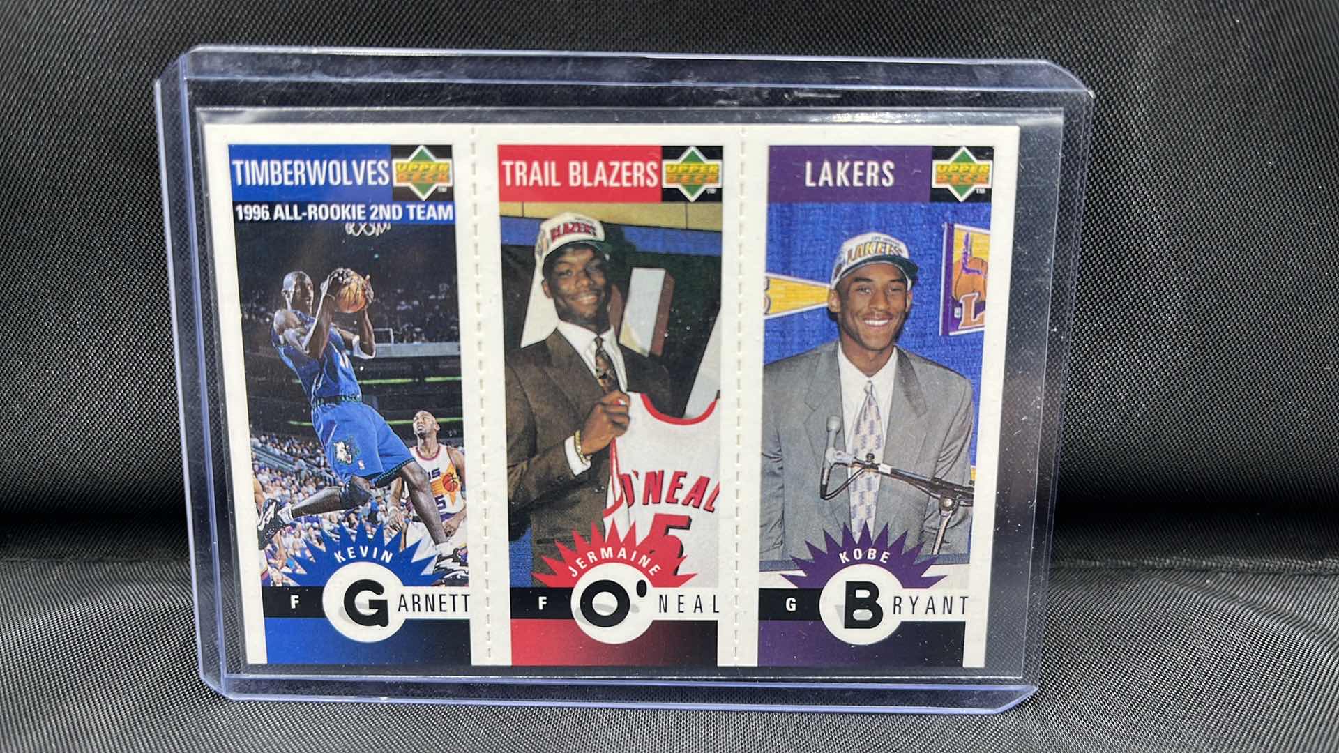 Photo 1 of 1996 upper deck rookies  Kobe Bryant jermaine O’Neal and Kevin Garnett