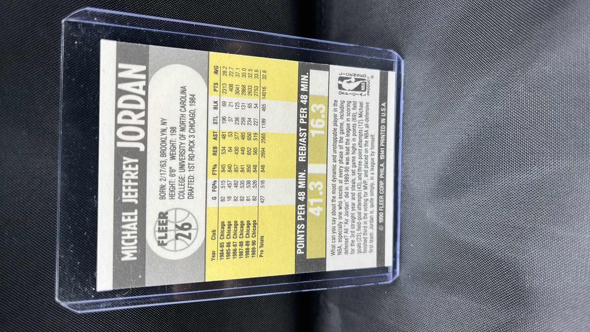 Photo 2 of 1990 fleer Michael Jordan 26