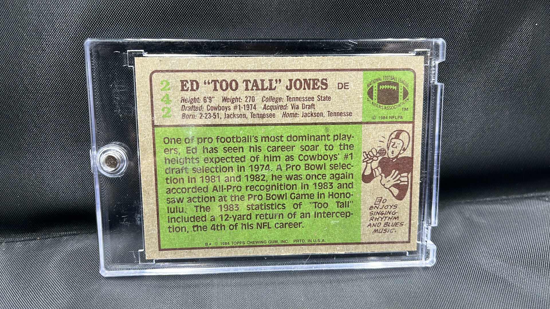 Photo 2 of 1984 TOPPS ed “too tall” jones 242