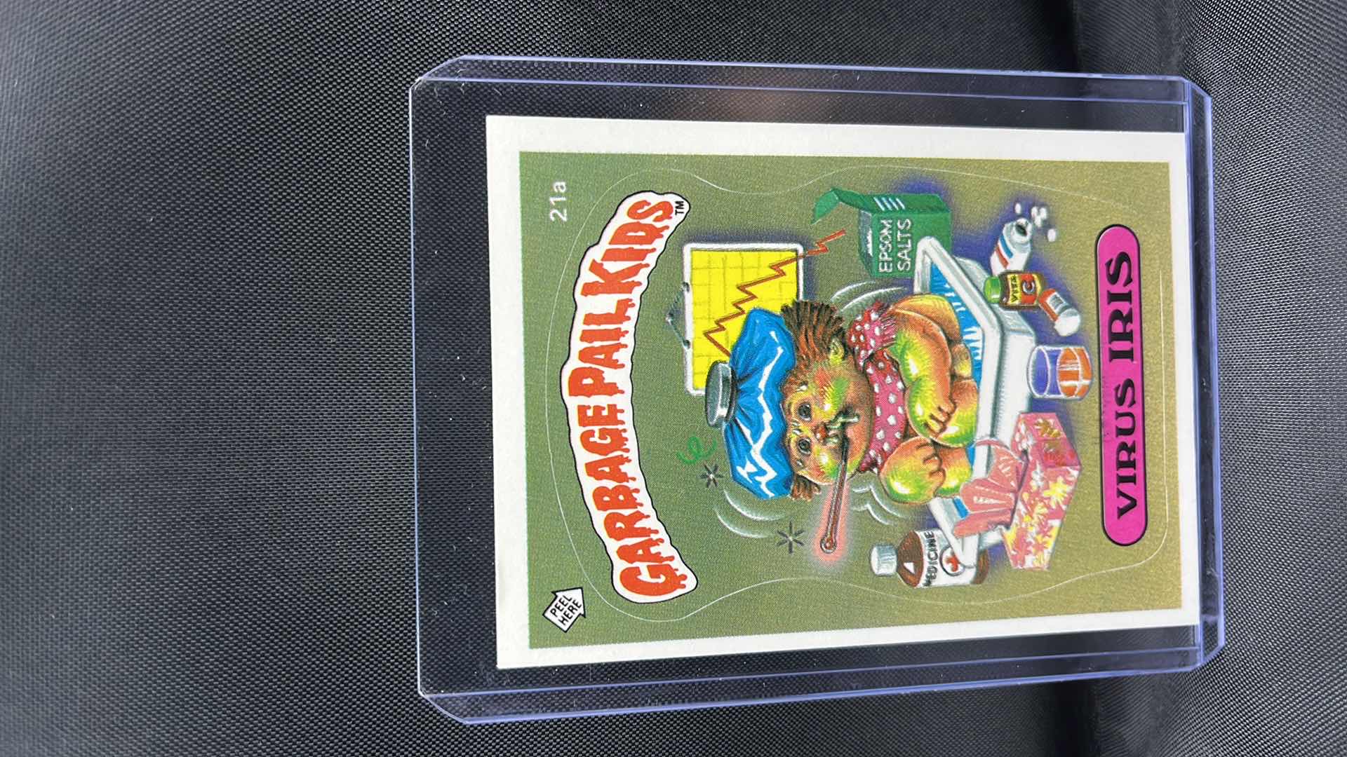 Photo 1 of 1985 GARBAGE PAIL KIDS GPK VIRUS IRIS SERIES 1 OS1 STICKER #21a